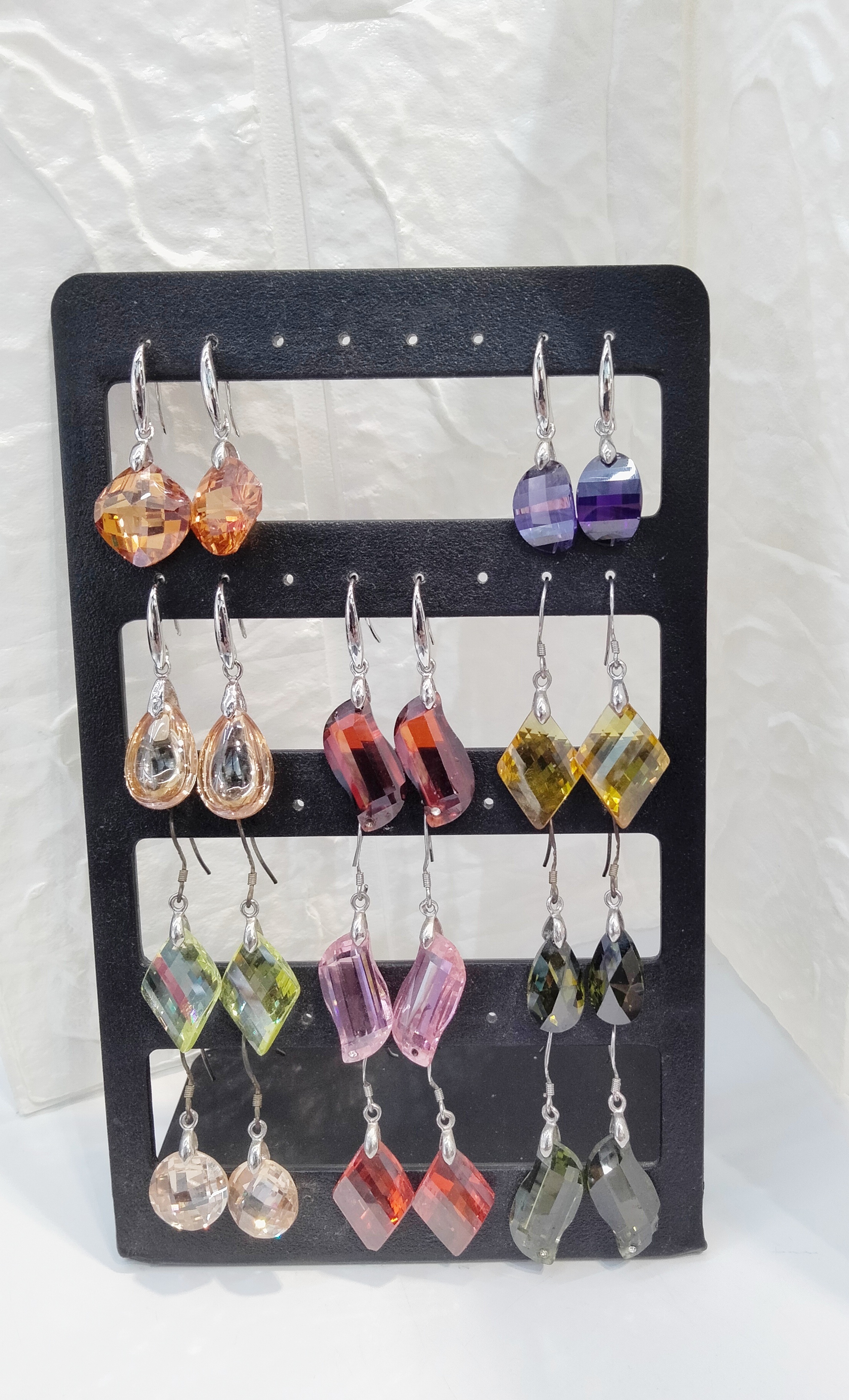 鋯石耳環(半寶石) 每對