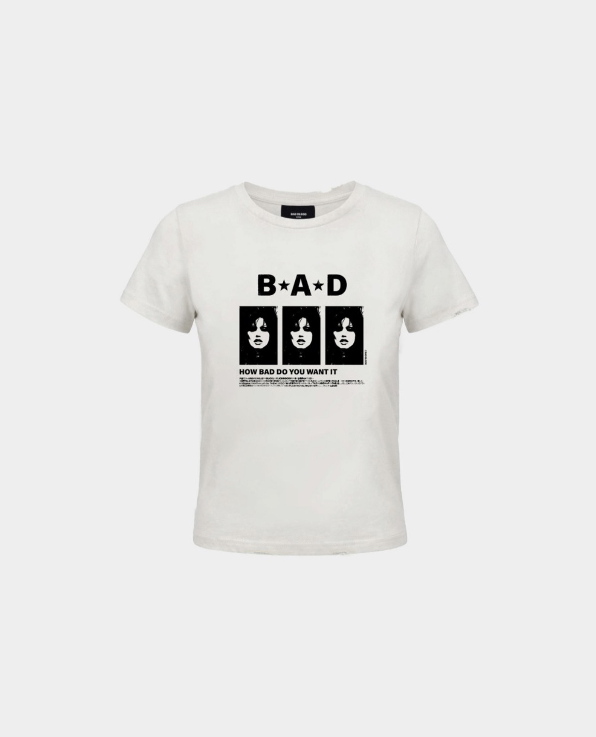 BADBLOOD [w-tee26-138] B.A.D. Short Sleeve T-Shirt - White