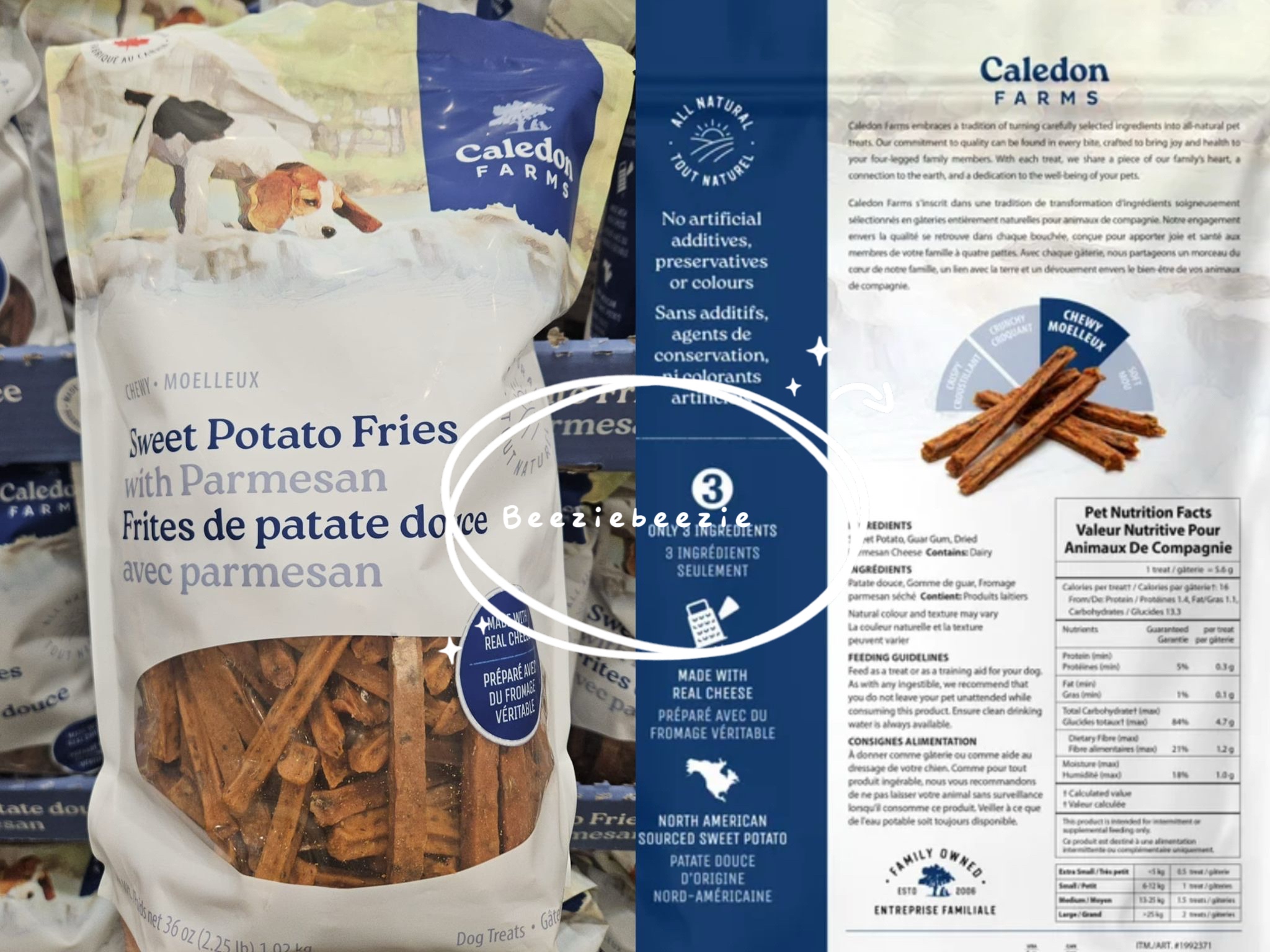 (預購 - 2月27號截單) Caledon Farms 甜薯芝士狗狗零食 (907g)