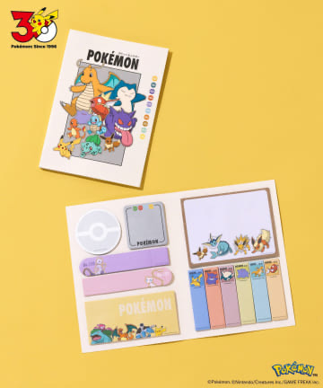 ✨連線商品需補運費✨日本 3COINS x Pokemon 30週年 文具小物 (書本型Memo紙/便利貼)