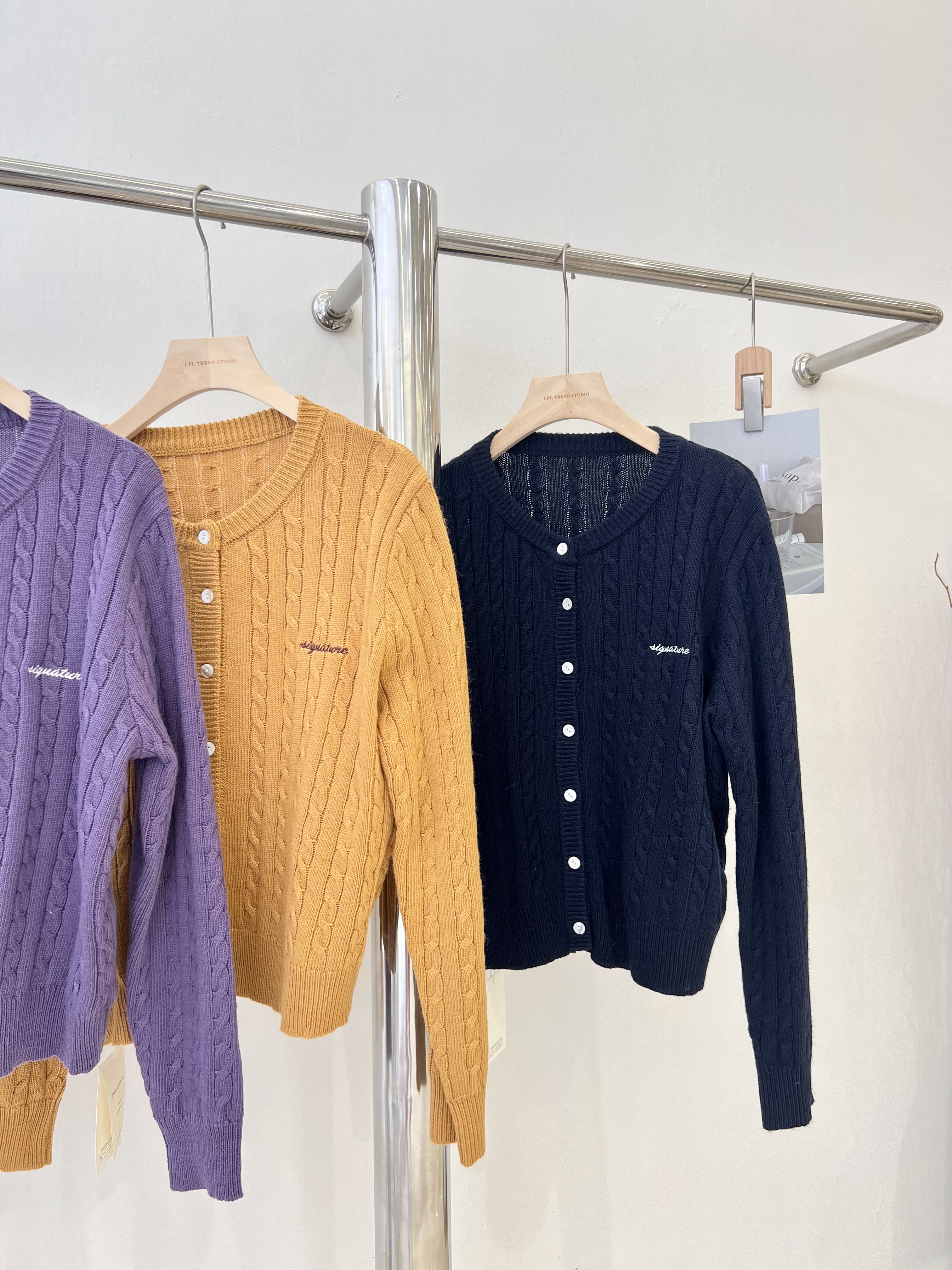 6886 高级感麻花针织长袖