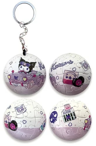 📦訂購 台灣代購 Sanrio 三麗鷗 Kuromi 24片球形鎖匙扣拼圖