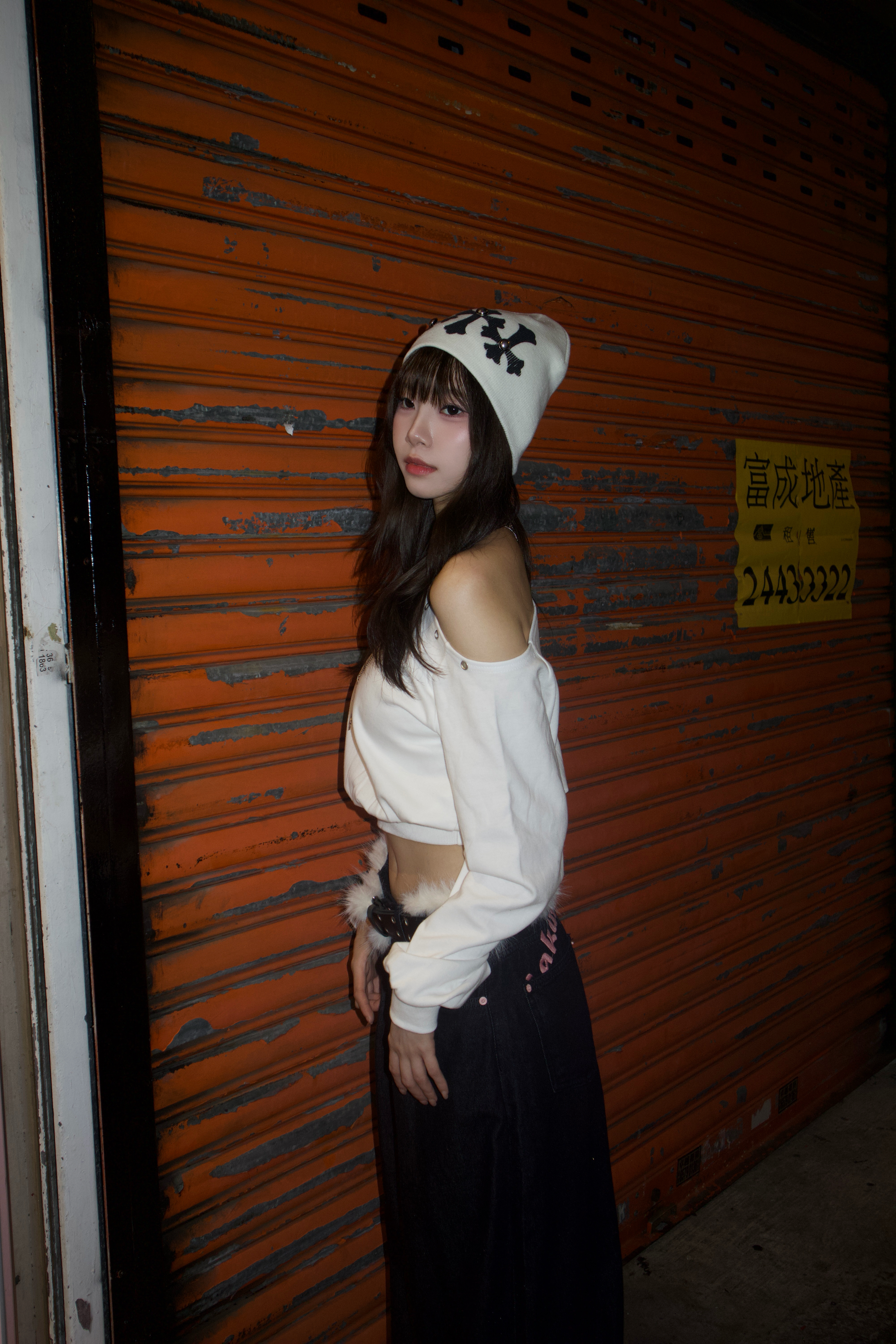 已售罄❌韓國寬鬆露膊窩釘hoodie 