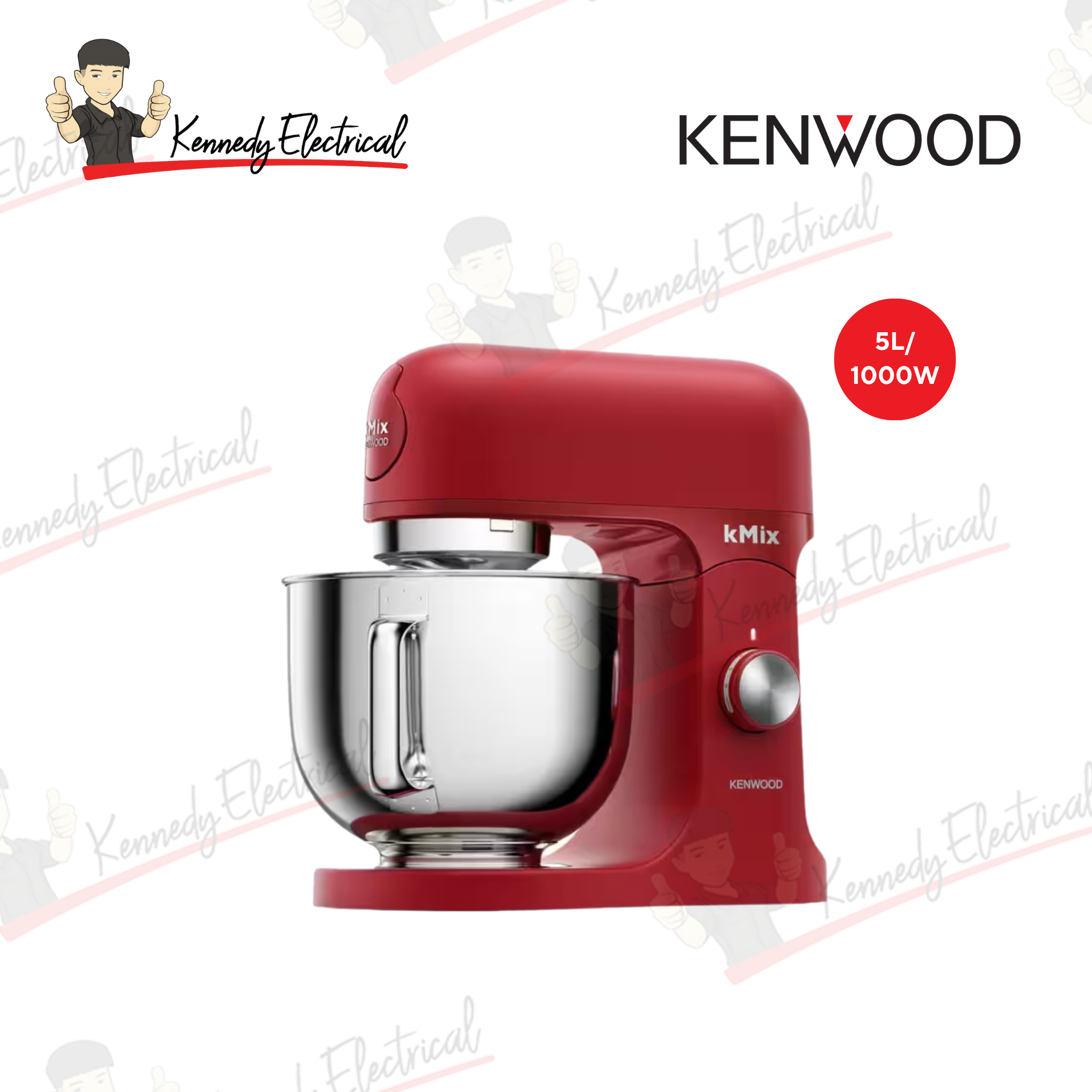 Kenwood 5L 1000W kMix Stand Mixer Red (KMX751ARD)