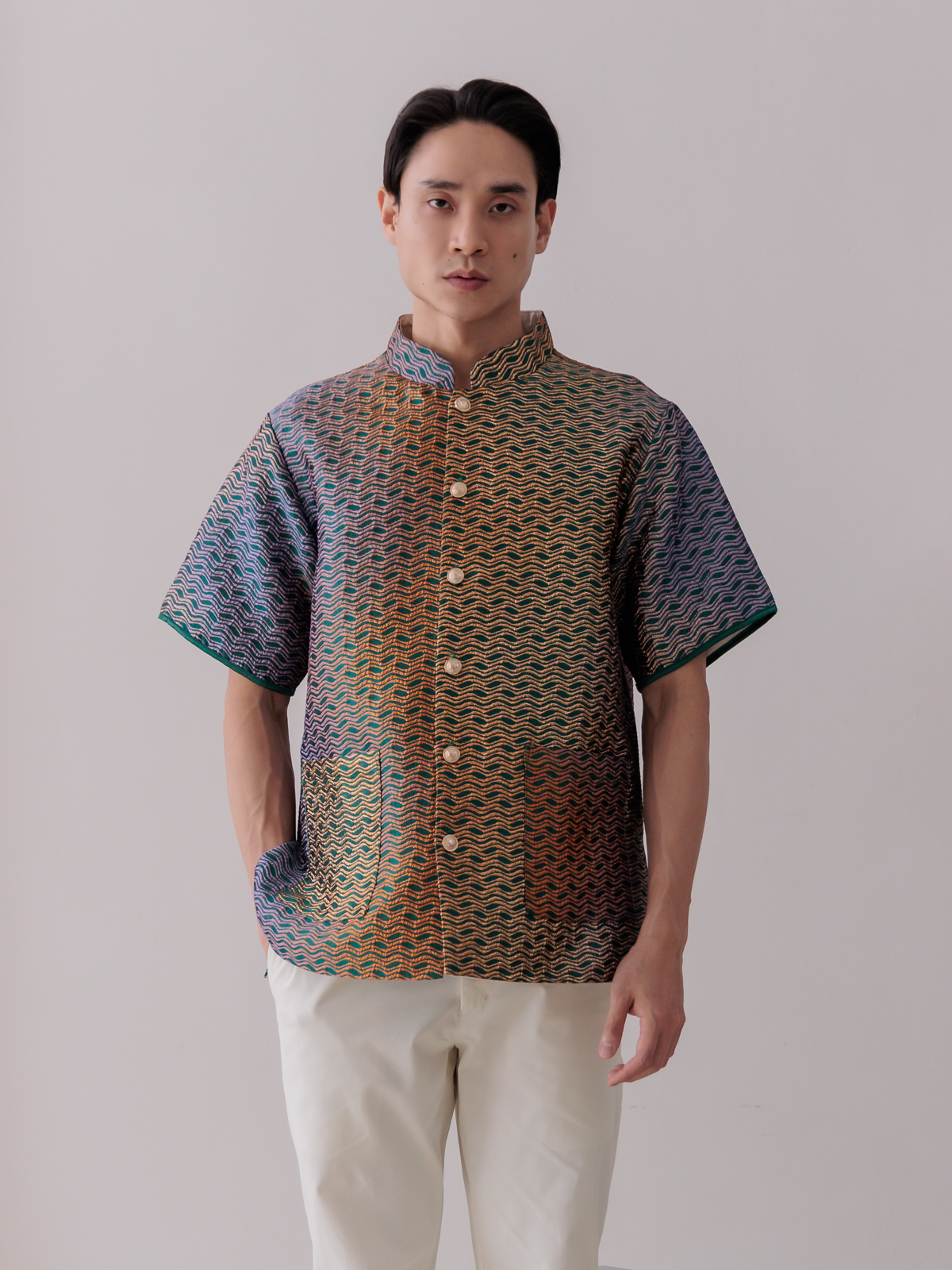 【Pre- Order】Golden Radiance Jacquard Shirt 祥光耀金 M261