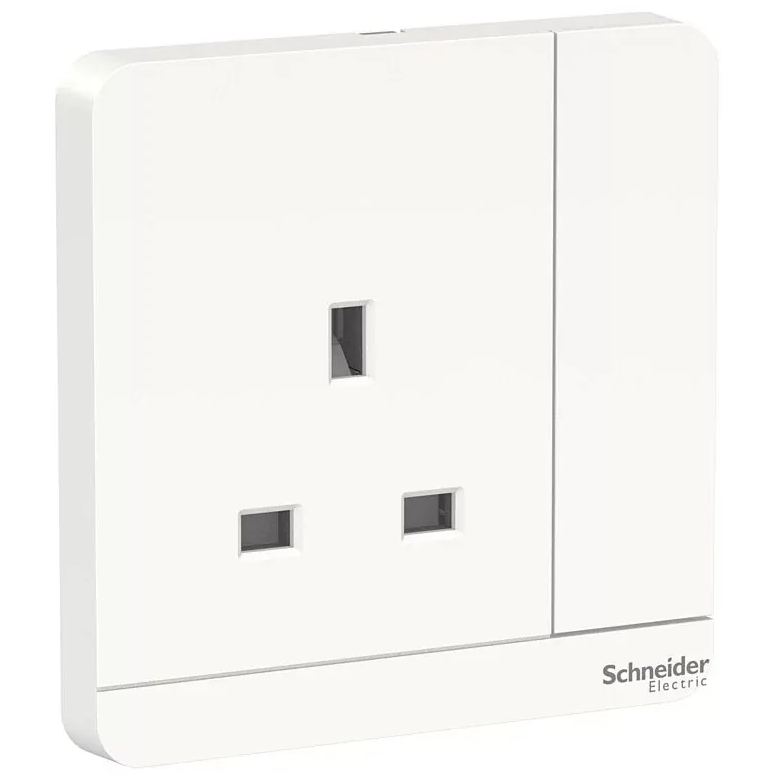 Schneider 施耐德 奐尚 13A 單位連保護門有掣插座 E8315_WG_C5