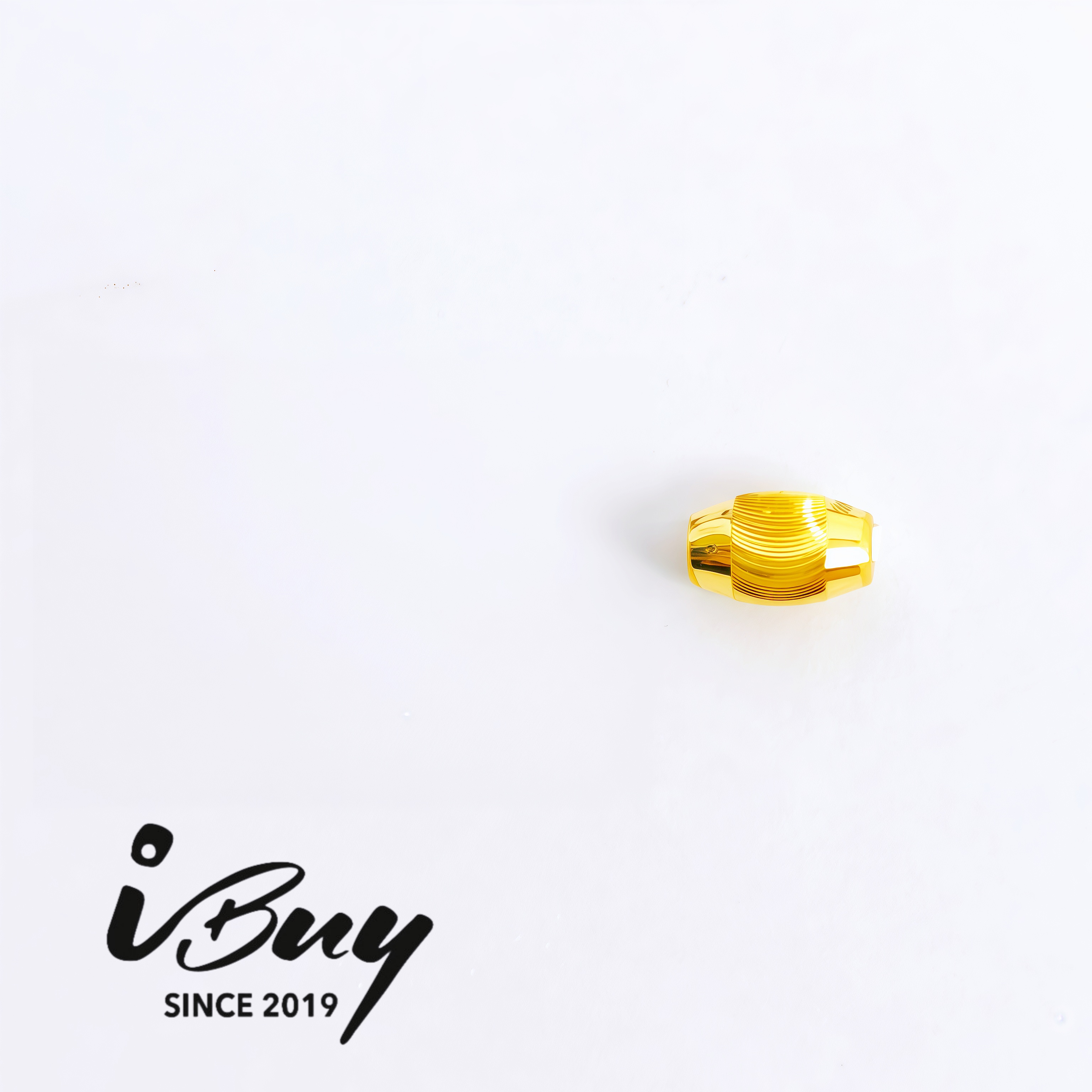 999 GOLD 8MM CAT EYE BARREL BEAD 999 金 8MM猫眼桶珠