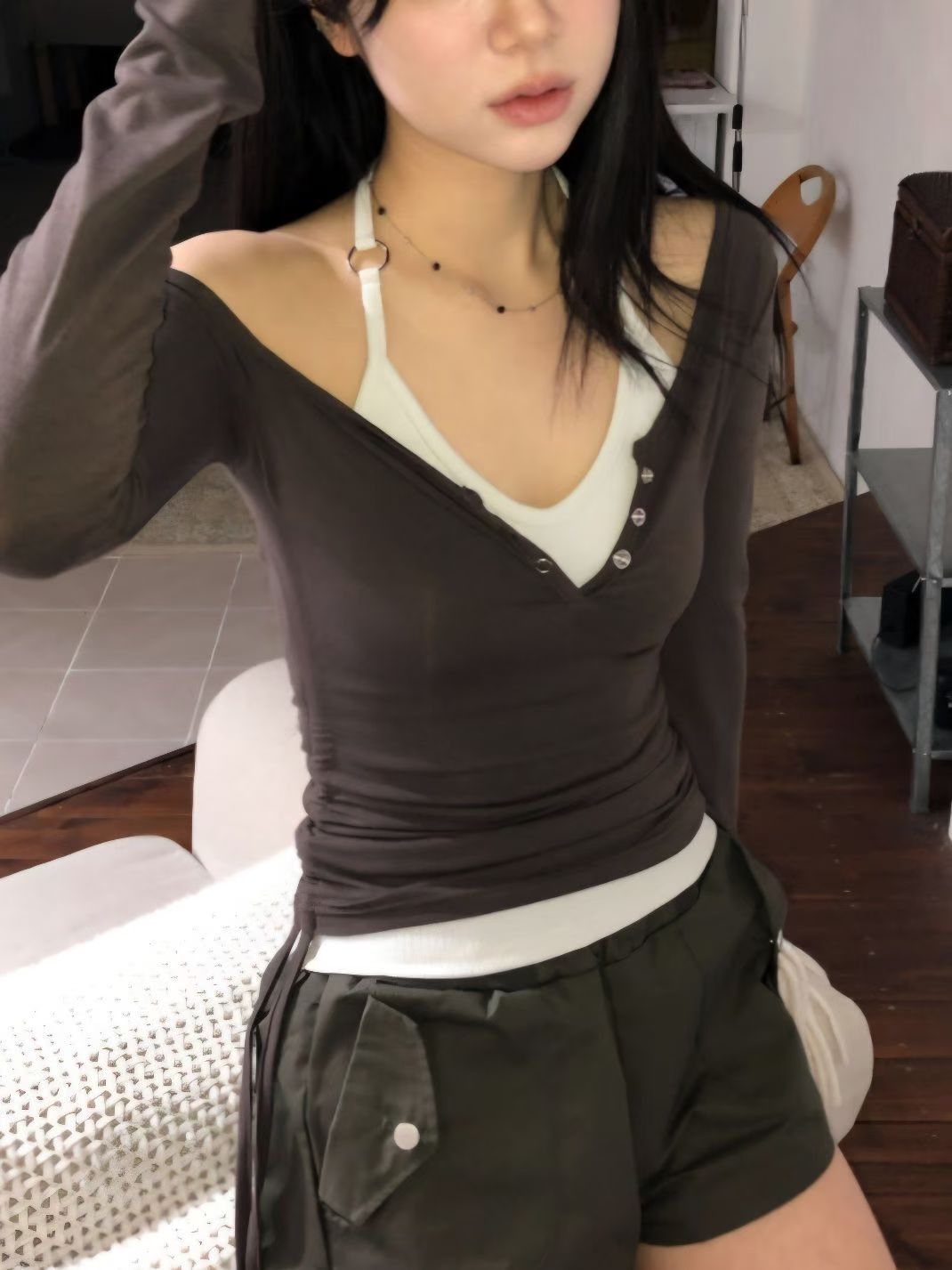 已售罄❌韓國超顯瘦啪啪扭收腰外撘