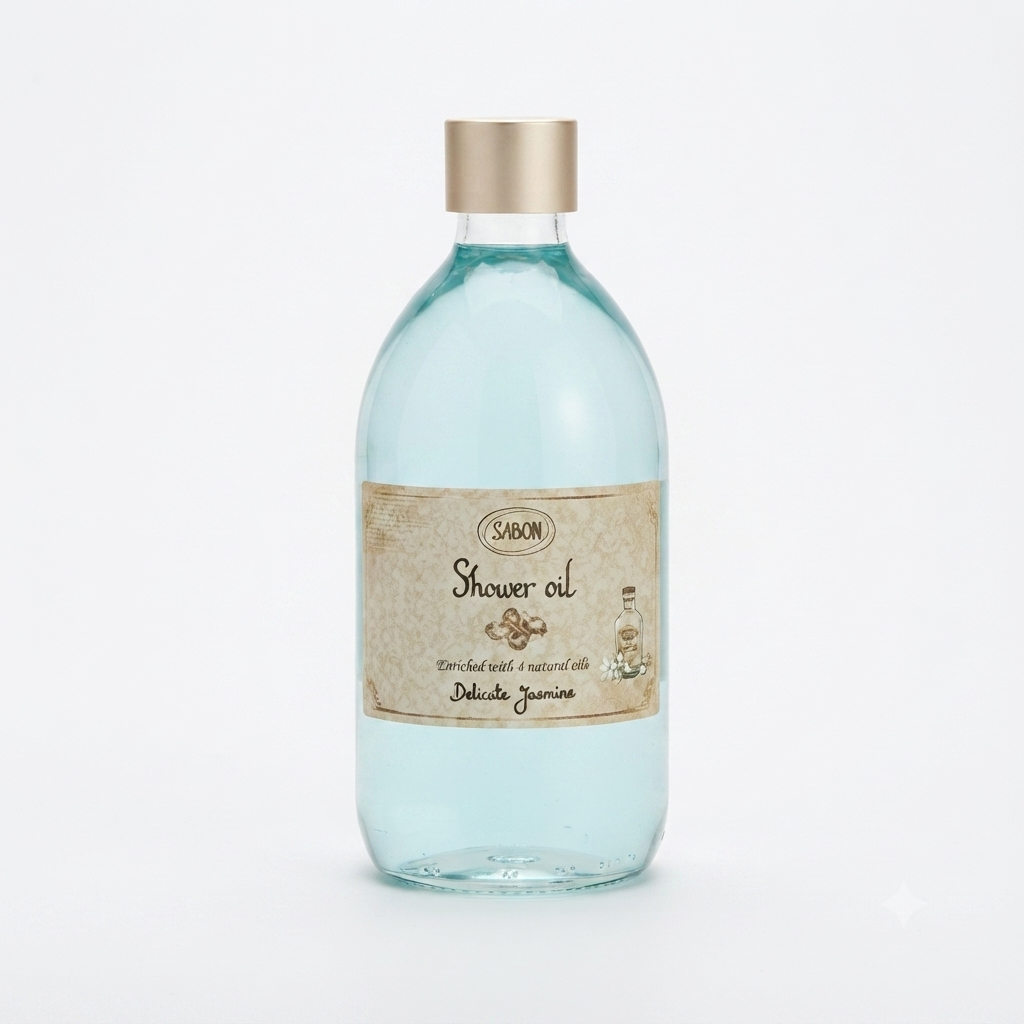 Sabon 茉莉花語沐浴油 500ml配泵頭 | 頂級植物油修護、純粹浪漫花香、深層保濕滋潤、如絲綢般柔滑、居家 SPA 首選
