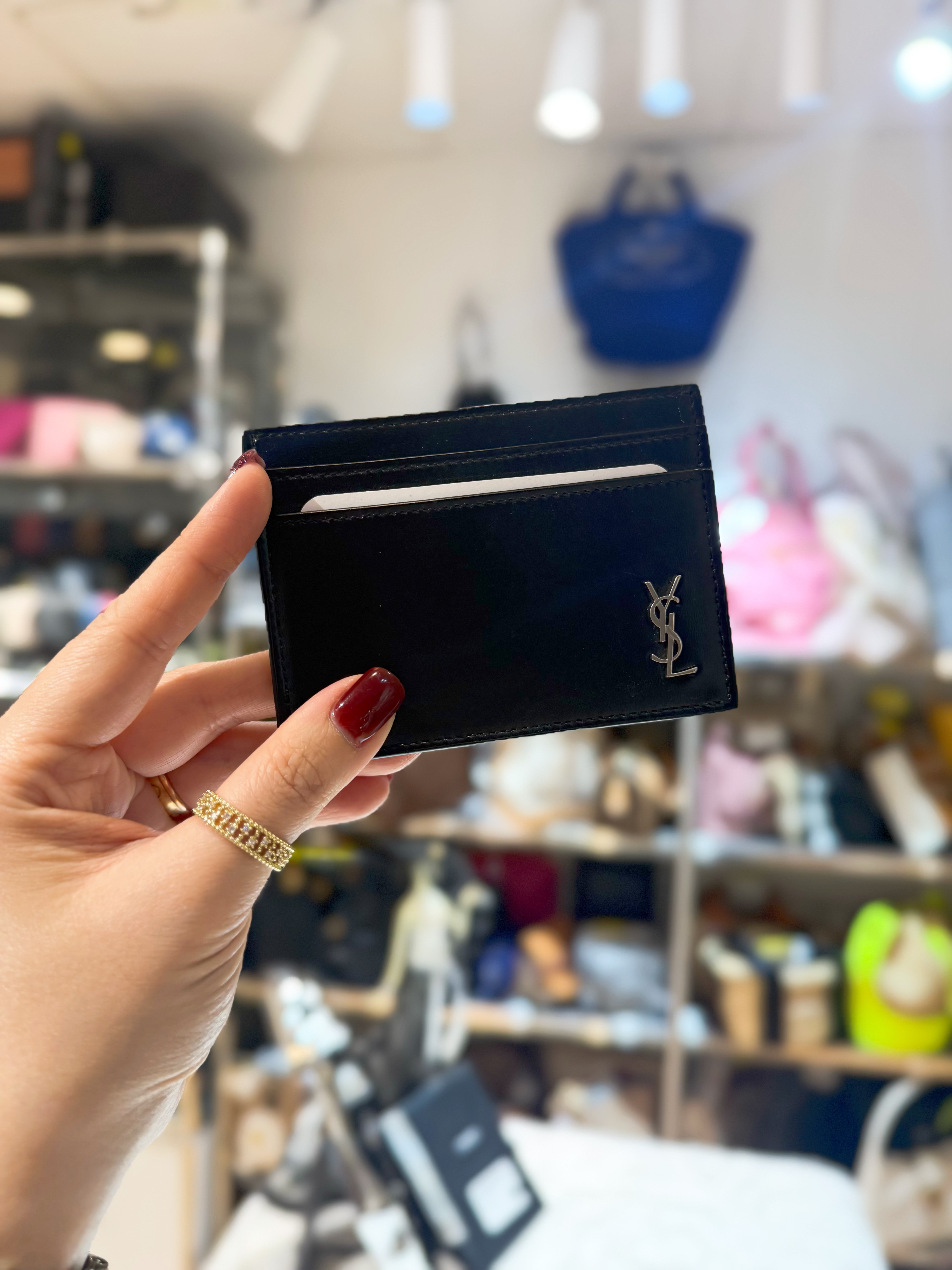YSL card holder small logo/blk/S