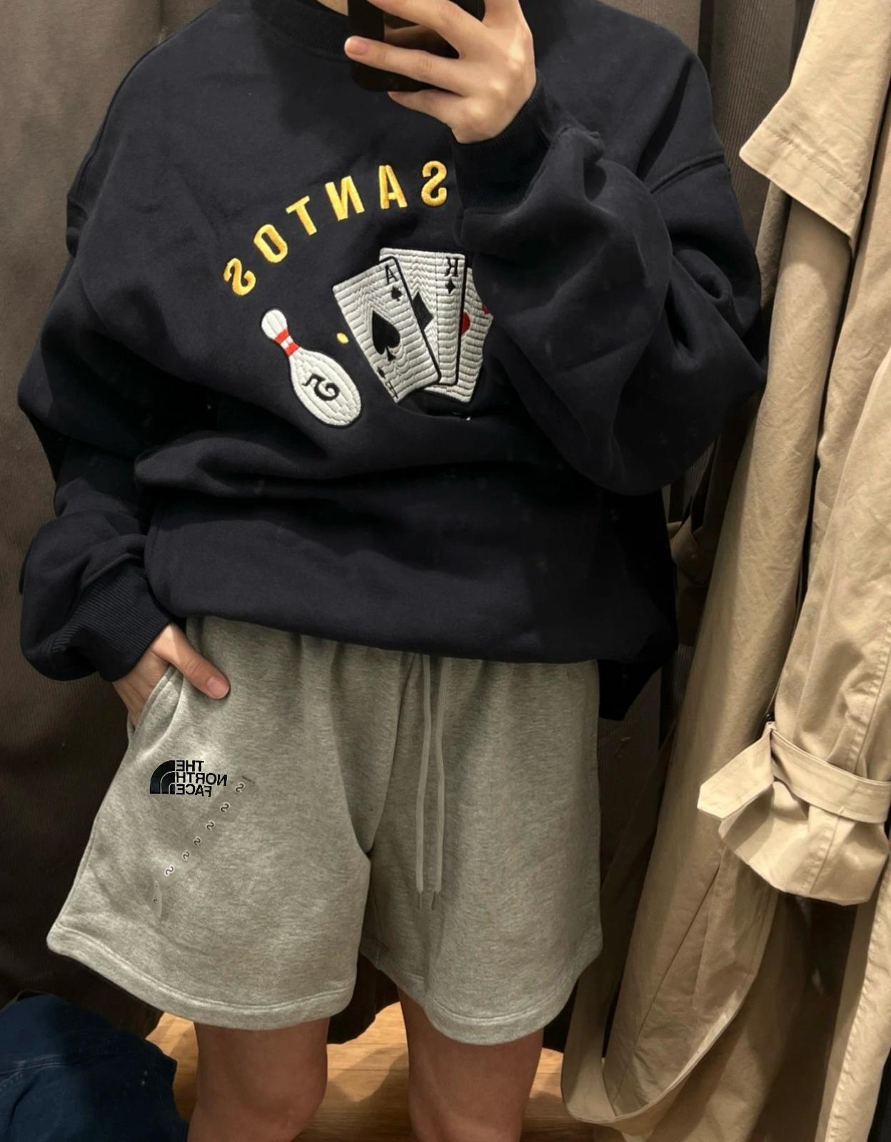 $75條。2條起$65條。4色選擇/Tnf棉質五分褲