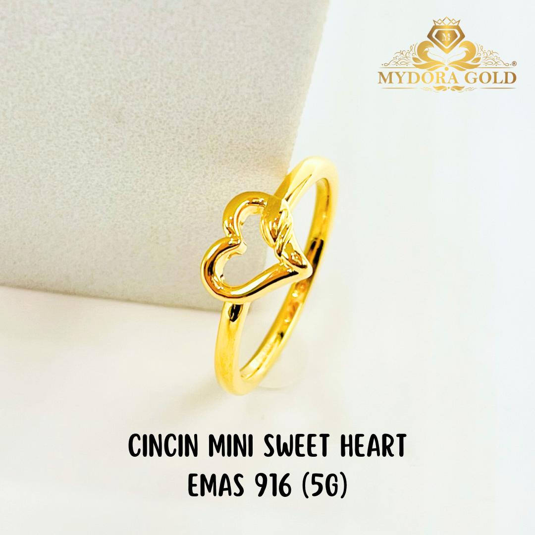 MYDORA Cincin Mini Sweet Heart (5G) l EMAS 916/22K