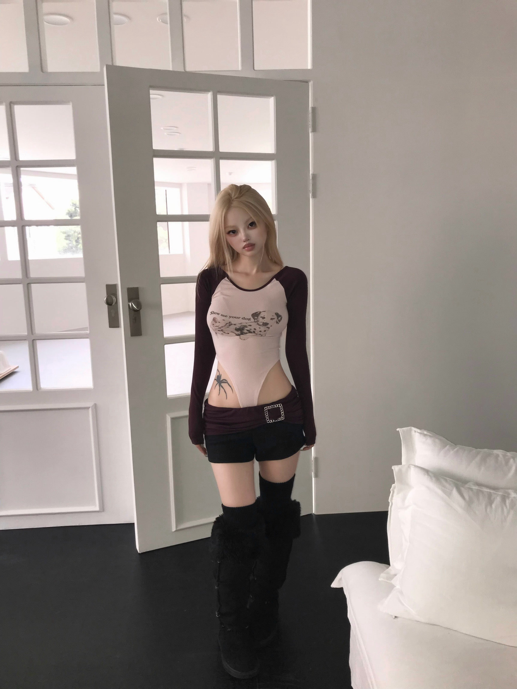 Graphic Raglan Bodysuit