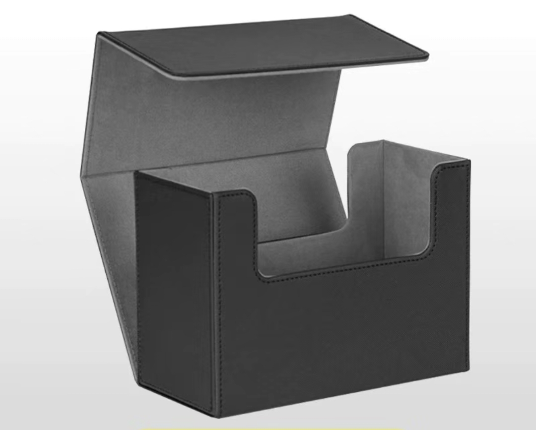 26枚容量PSA評級卡磚盒 高級PU輕便式磁吸卡磚盒收納盒（灰色）