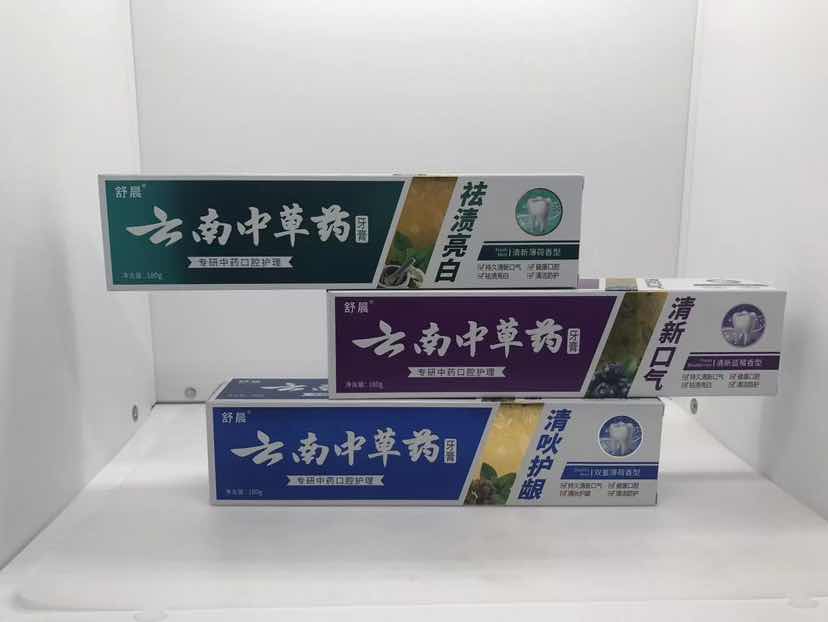 k91929 牙膏 舒晨云南三七草本清新口气牙膏 180g