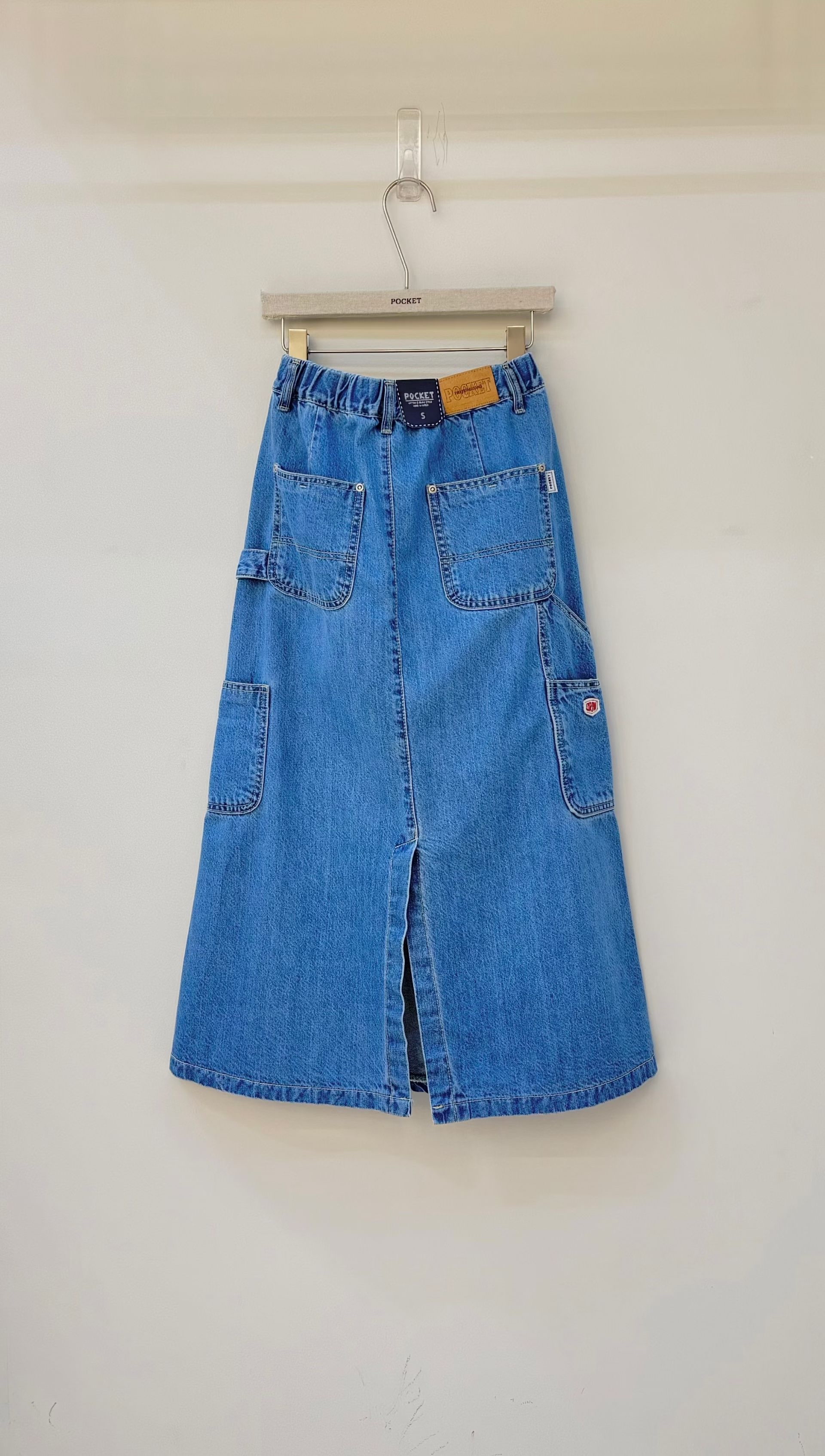 前Pocket 牛仔SK 