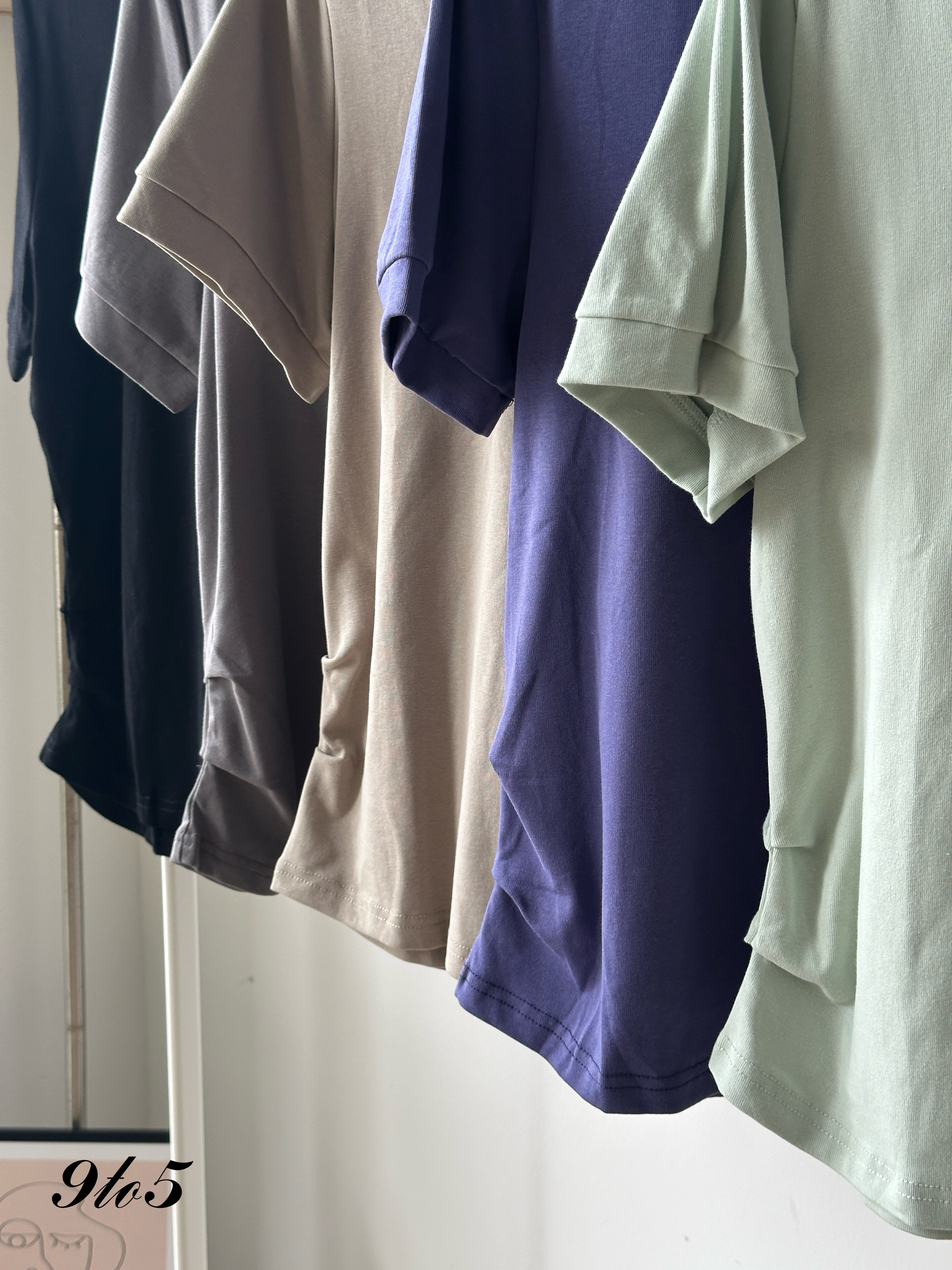 T4063 Fake Two-Piece Zip Top - 5 Colors 