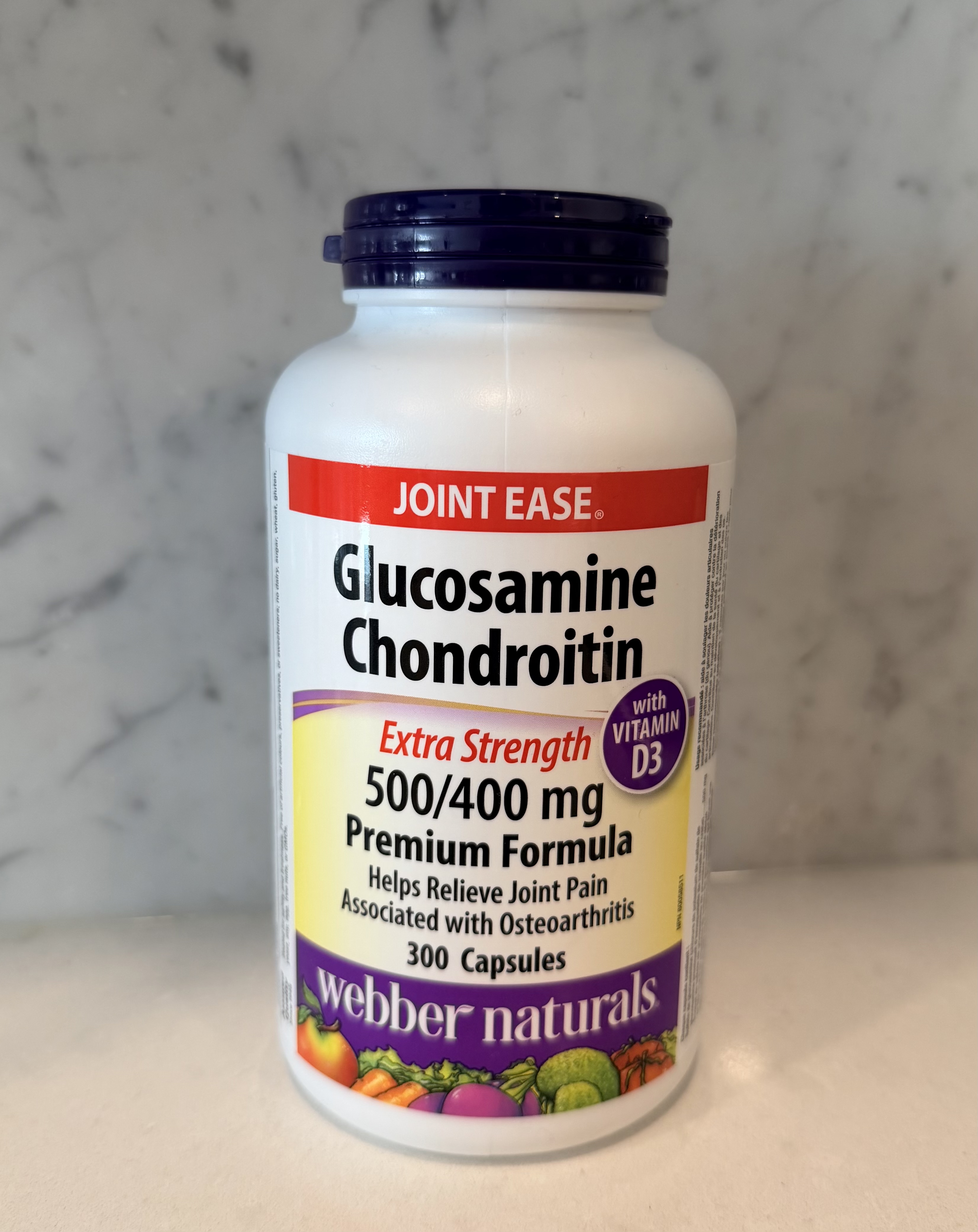 Webber Naturals  （特強配方）葡萄糖胺軟骨素＋維他命D3膠囊（300粒）