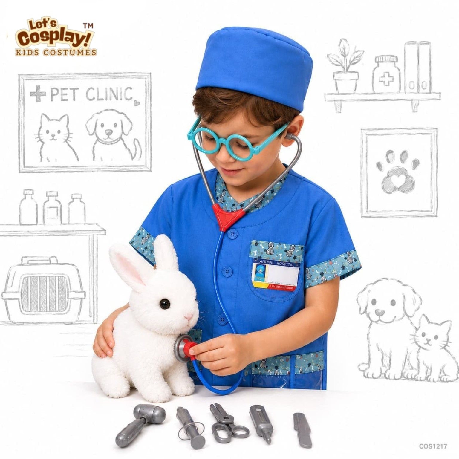 兒童獸醫主題8件套 Vet Costume｜Kids Career Day Veterinarian 職業角色扮演服