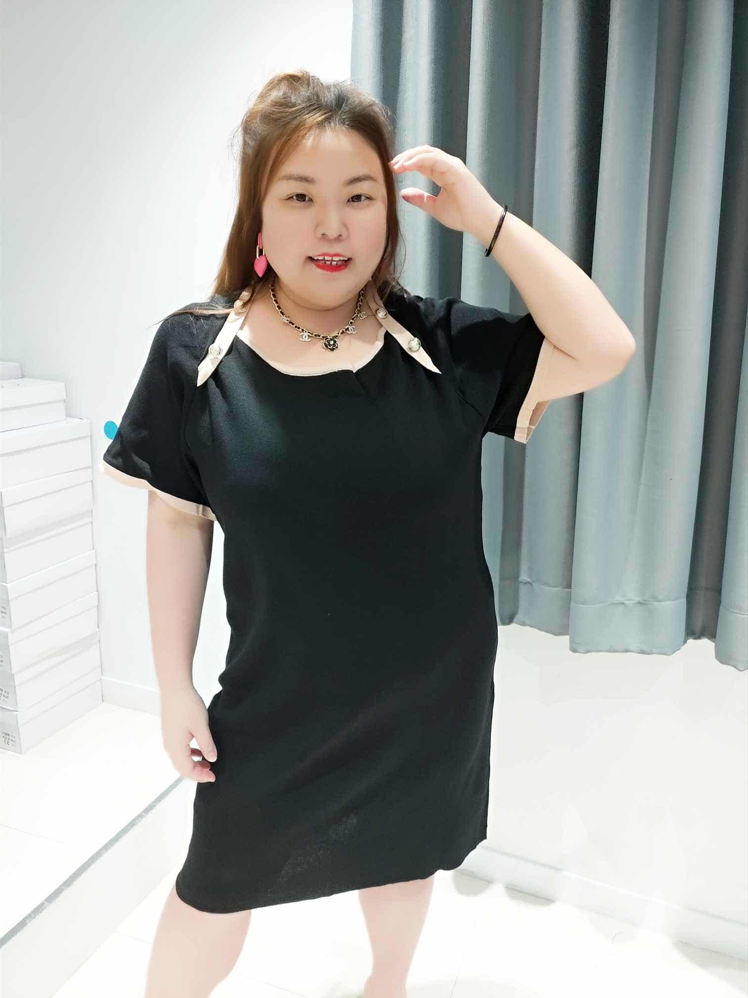 DOA08 假小外套设计针织连身裙