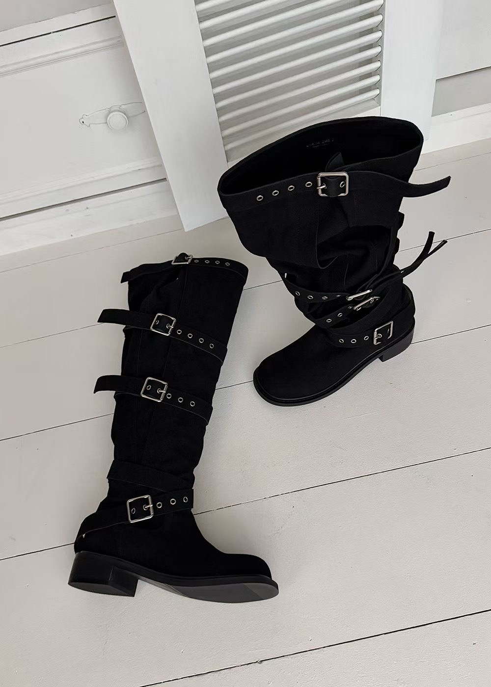 C06 過膝堆堆猄皮Boots