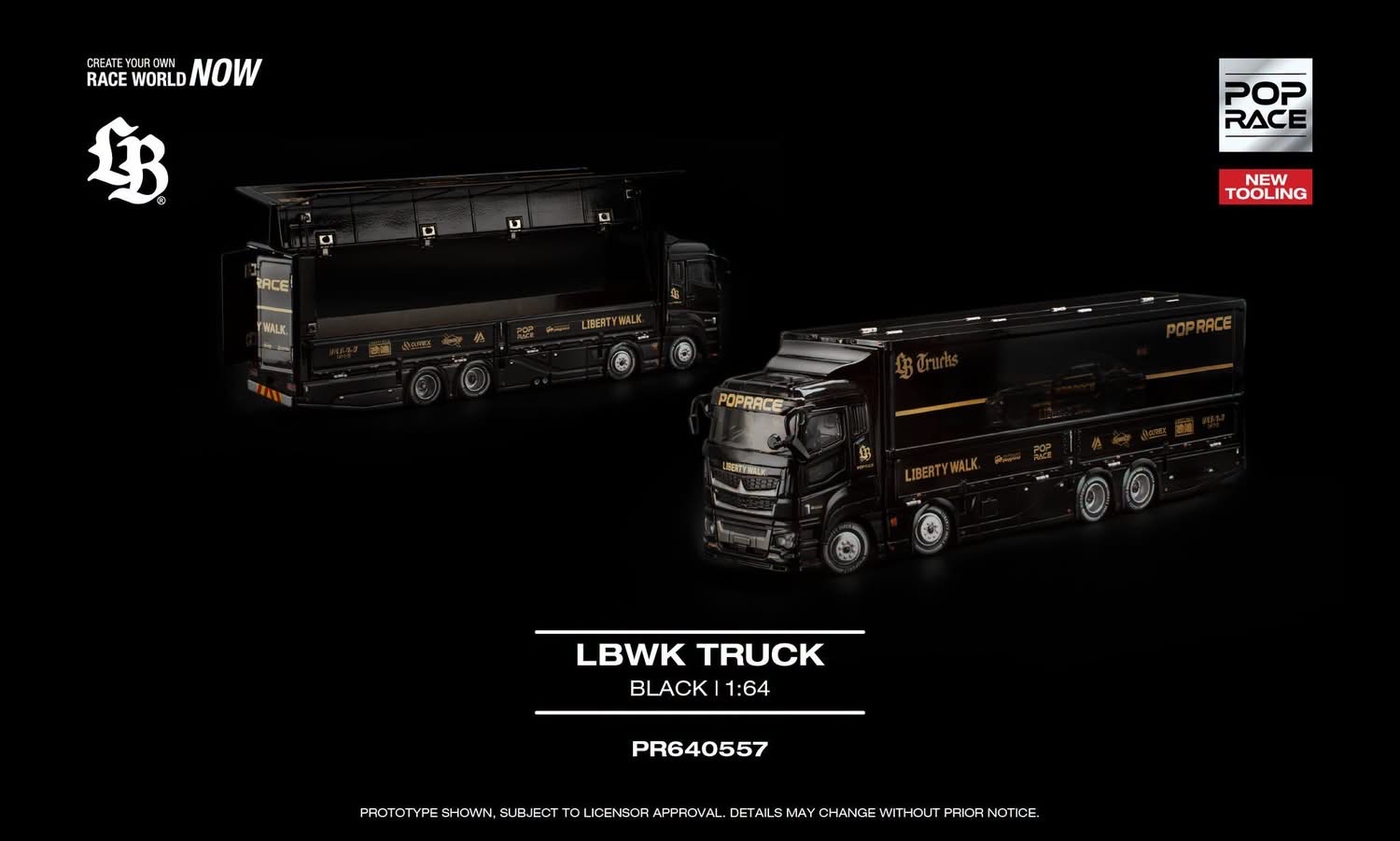 （預訂 Pre Order) POPRACE ( PR640557 ) LBWK TRUCK BLACK