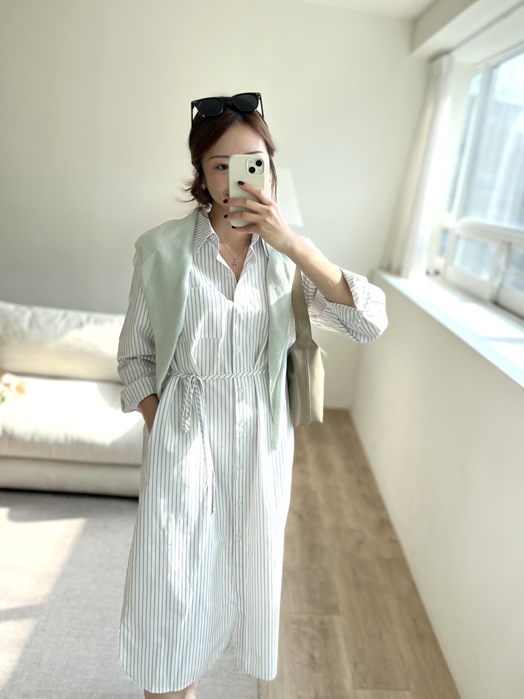 The Striped Shirt Dress