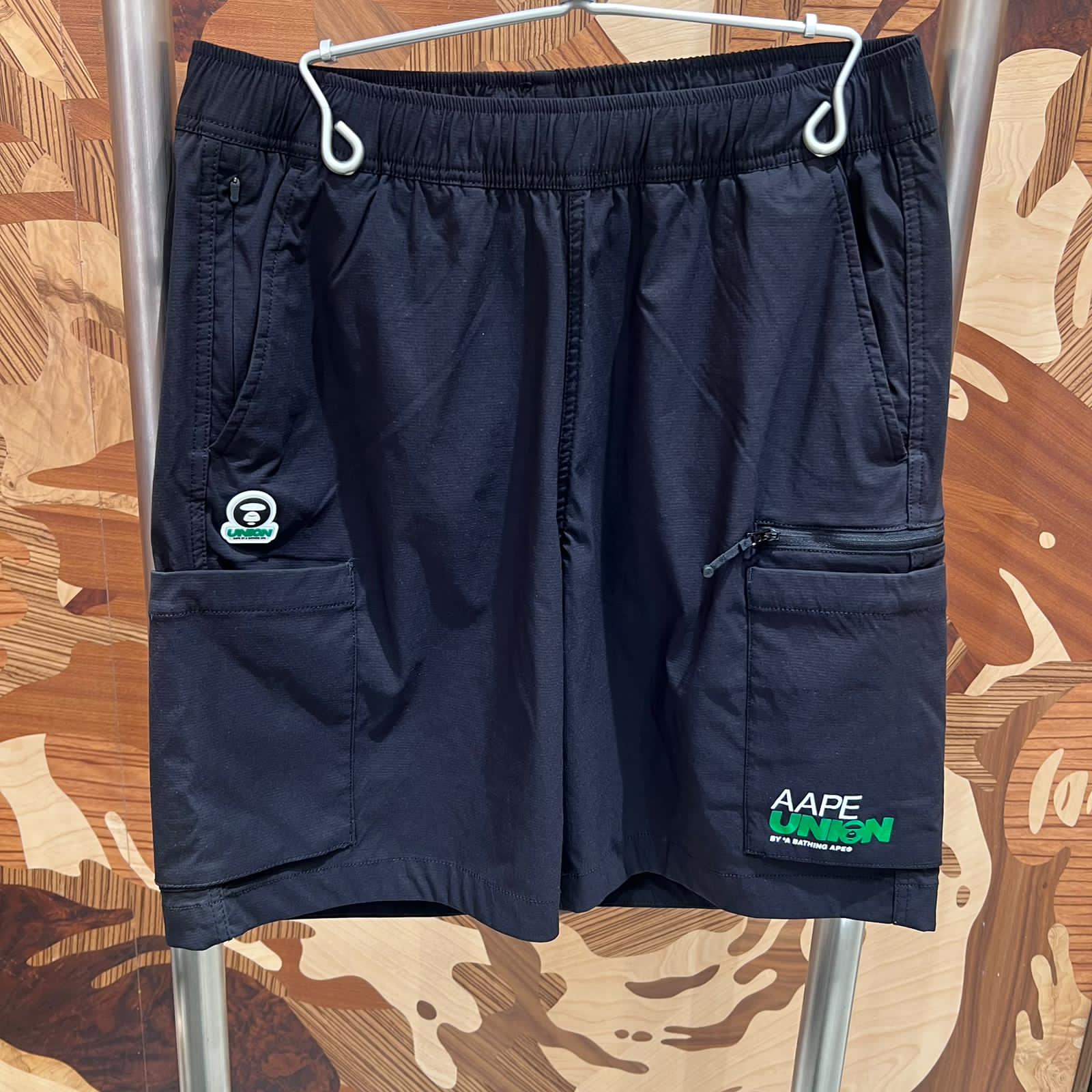 AAPE AAPEUNION utility logo shorts (D639)