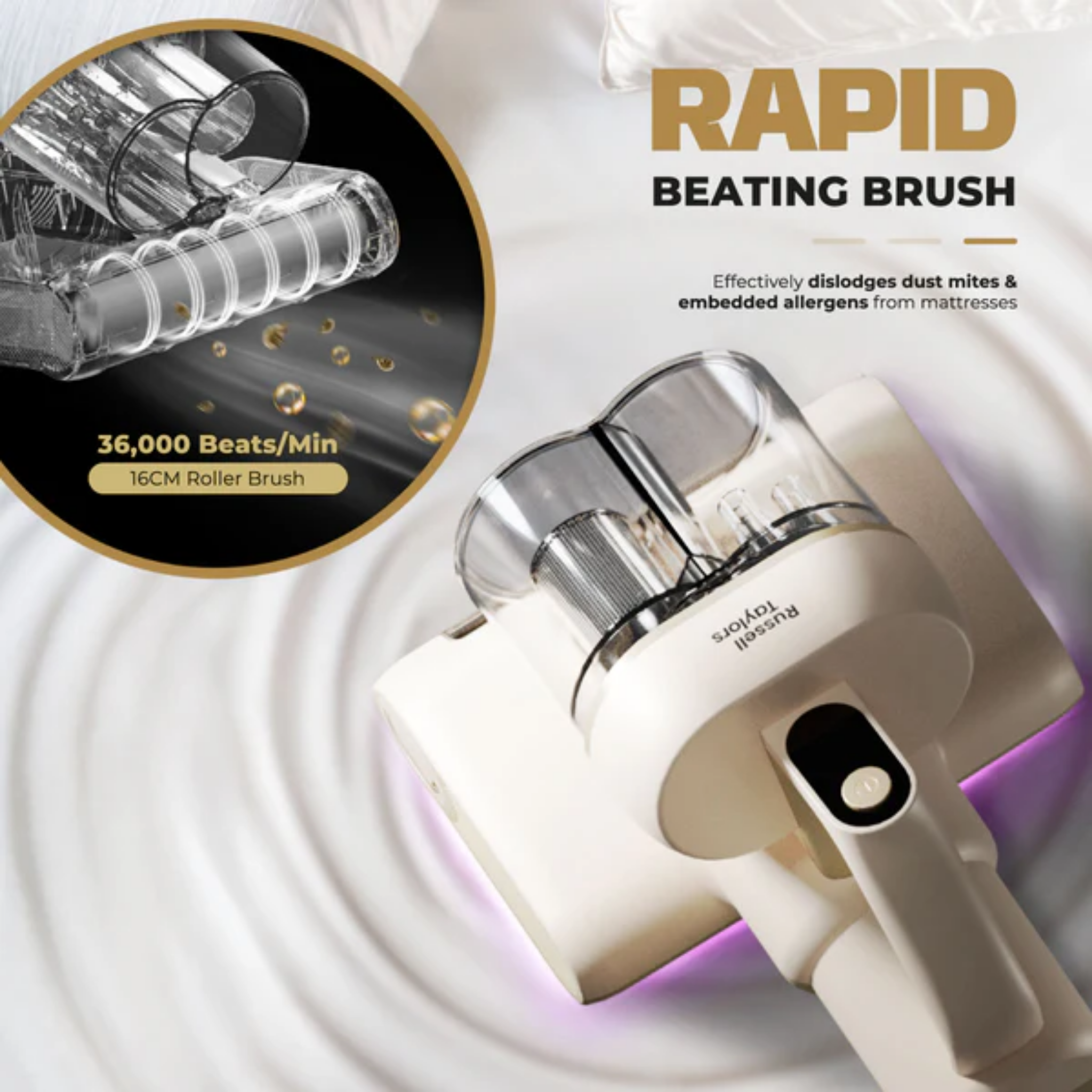 Russell Taylors Dual Cup Dust Mite Vacuum (VM20)