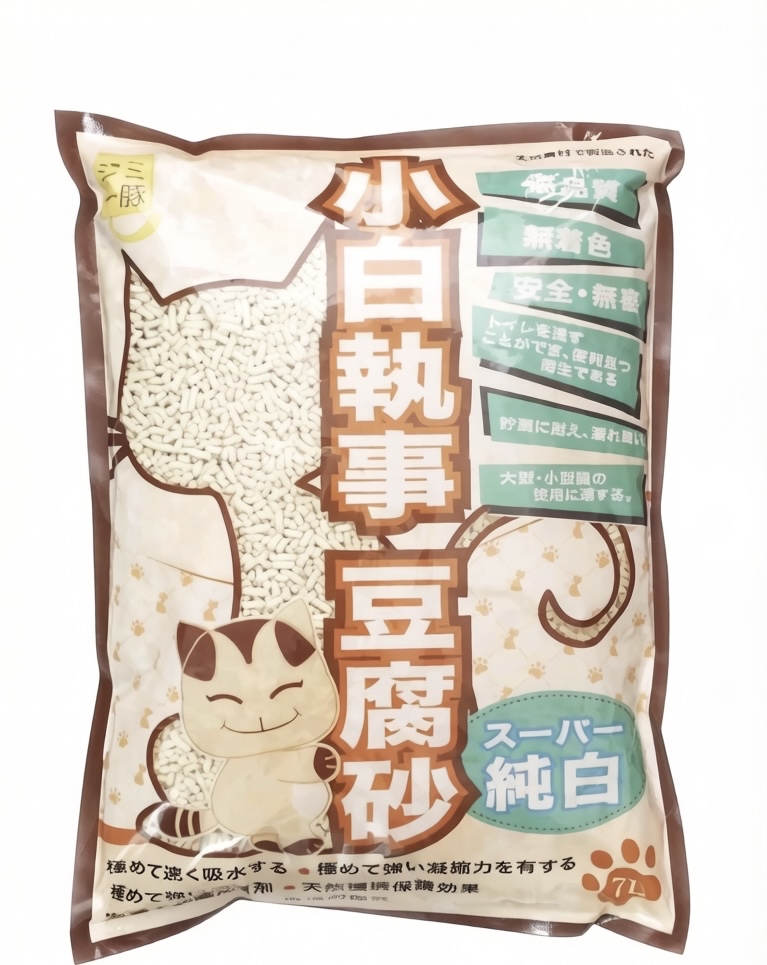 小白執事 🔺原箱優惠🔺 6包裝 原味豆腐貓砂 3.0mm 7L
