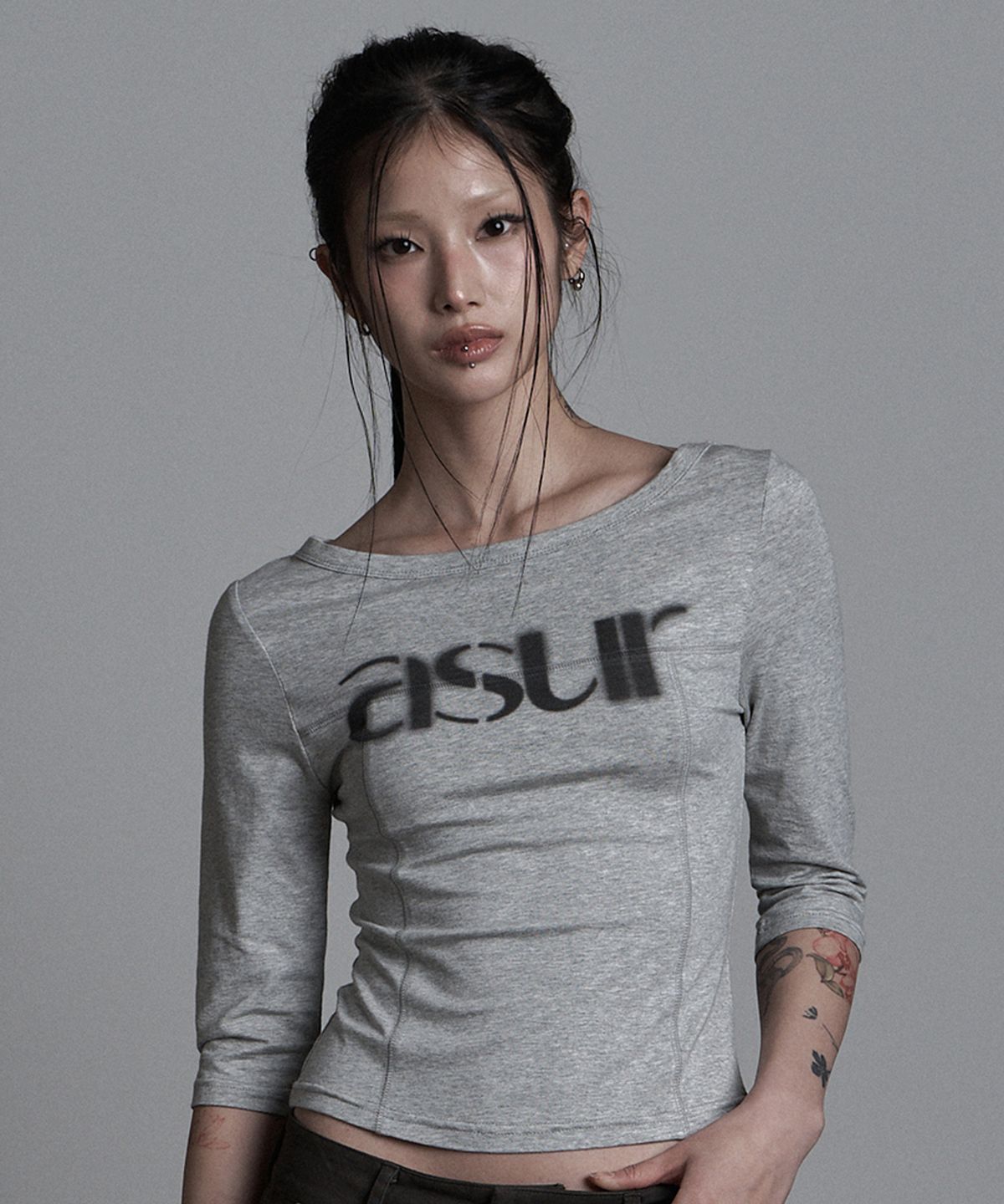 🇰🇷訂購｜asur 26SS｜Sewing boat neck sleeves 4色 