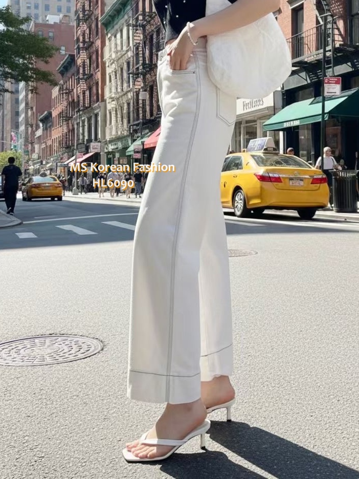 HL6090 韓國🌼Howluk春版九分闊筒褲