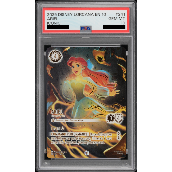Disney Lorcana En 10-Whispers in the Well Ariel - Ethereal Voice #241 - PSA10