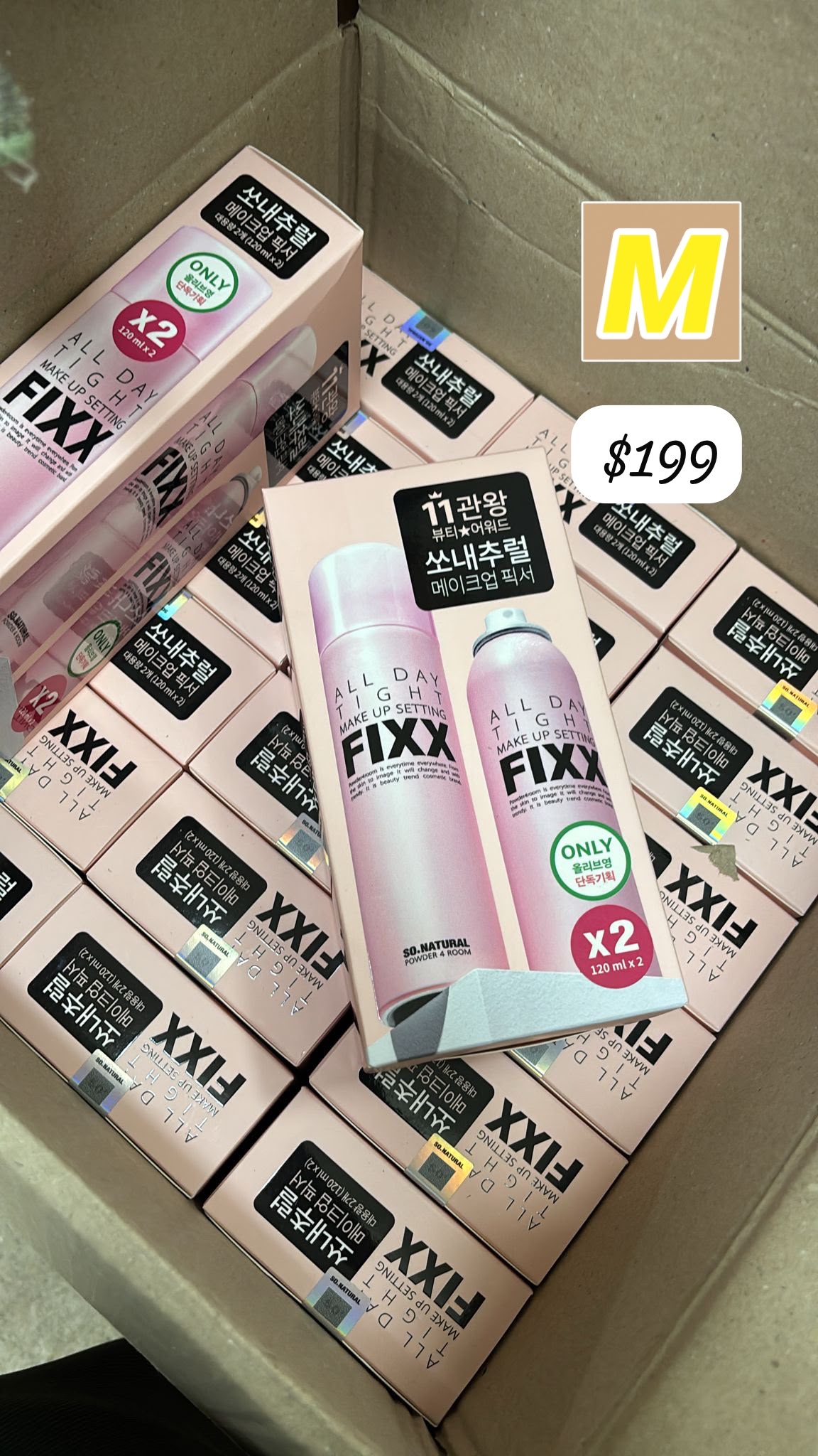 M-2606-韓國SO NATURAL-FIXX定妝噴霧120ml+120ml-6月24號到貨