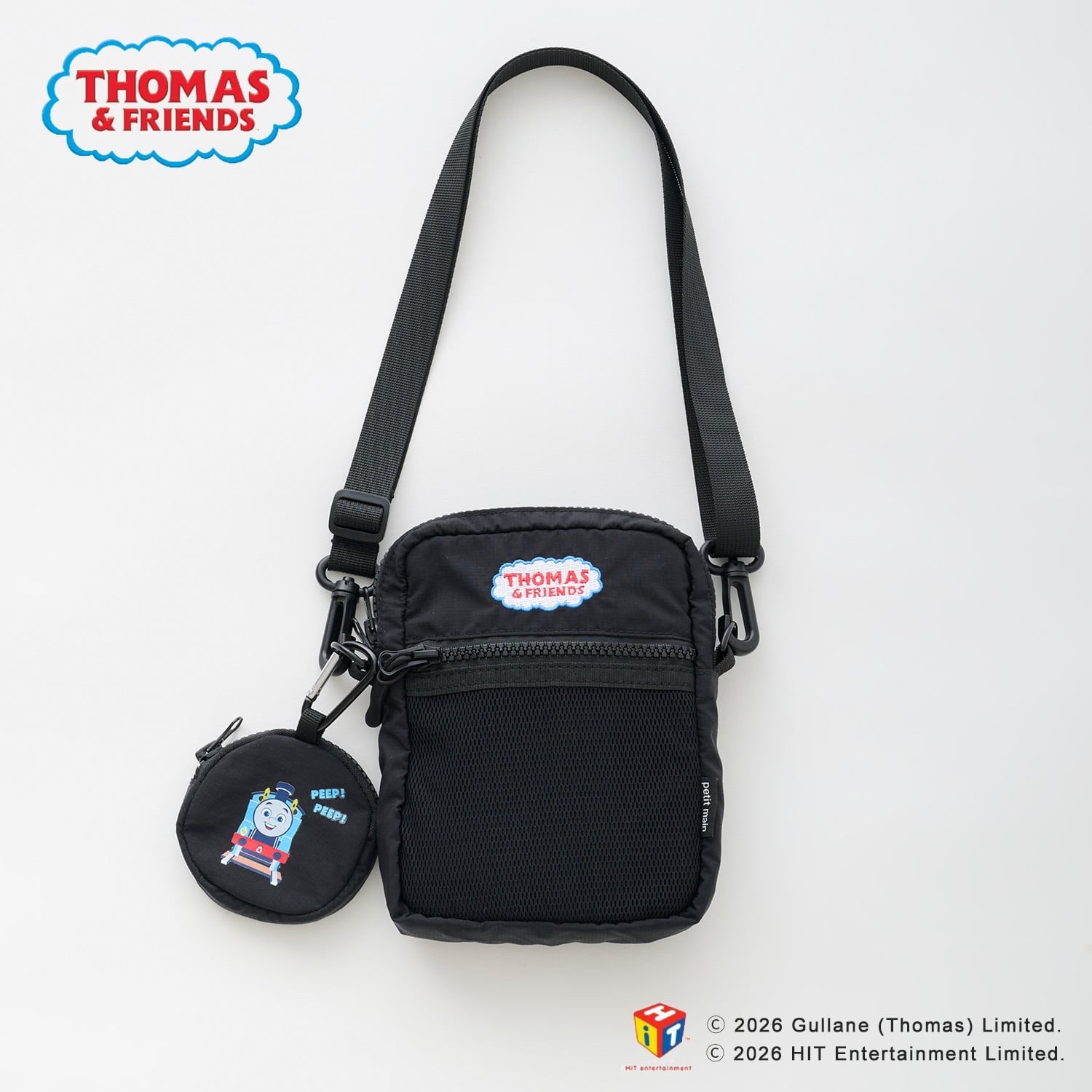 🇯🇵預訂 日本直送🇯🇵Petit Main x Thomas湯瑪士小火車系列兩色標誌刺繡單肩包