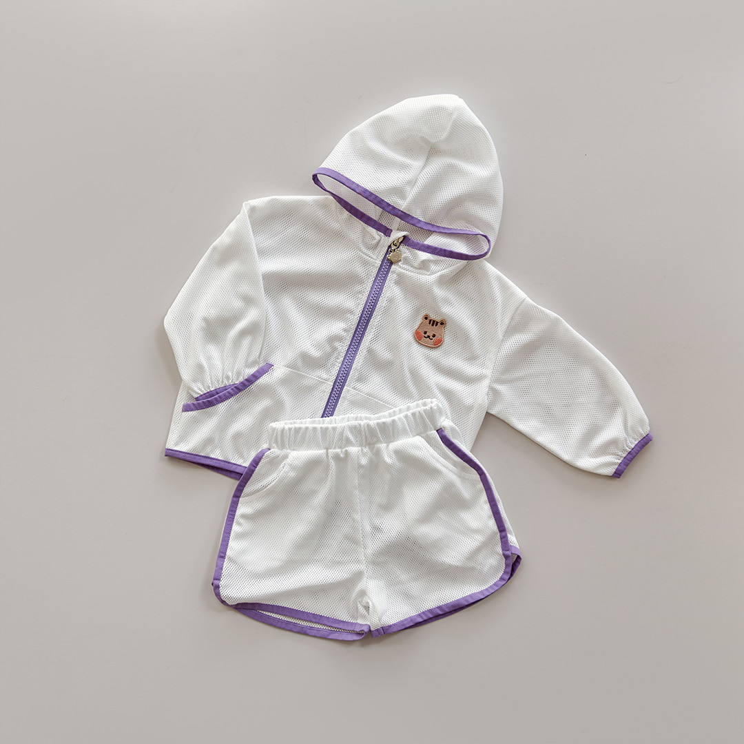 26S/S DTD夏日透清涼系列-彩色包邊拉鍊上下套裝