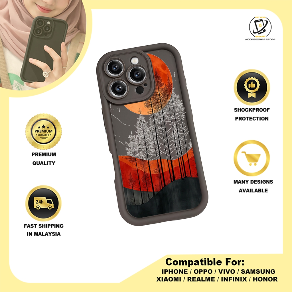 TPU DESIGN CASE PHONE FOR HONOR - DESIGN MOON D