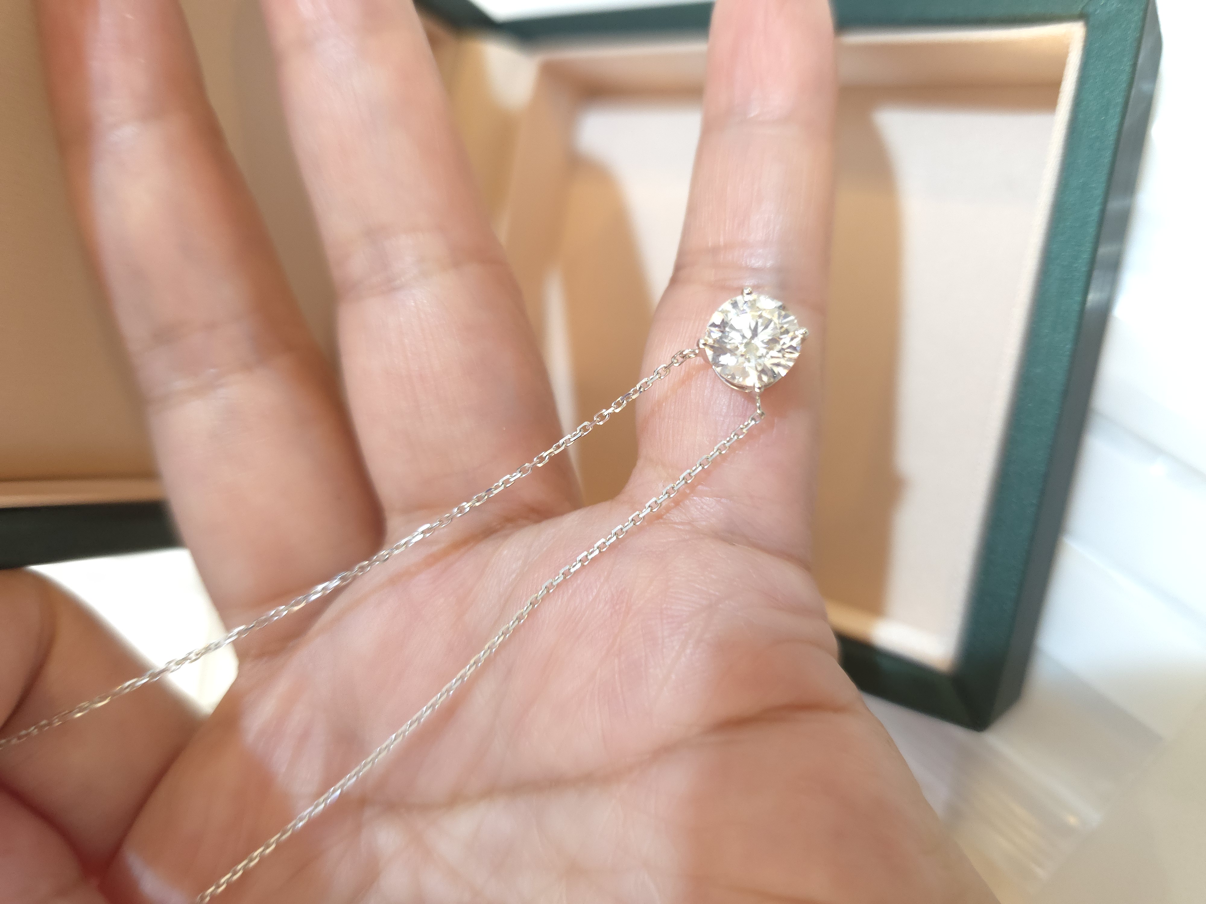 18K 培育鑽石項鍊 D1.57 G2.283g