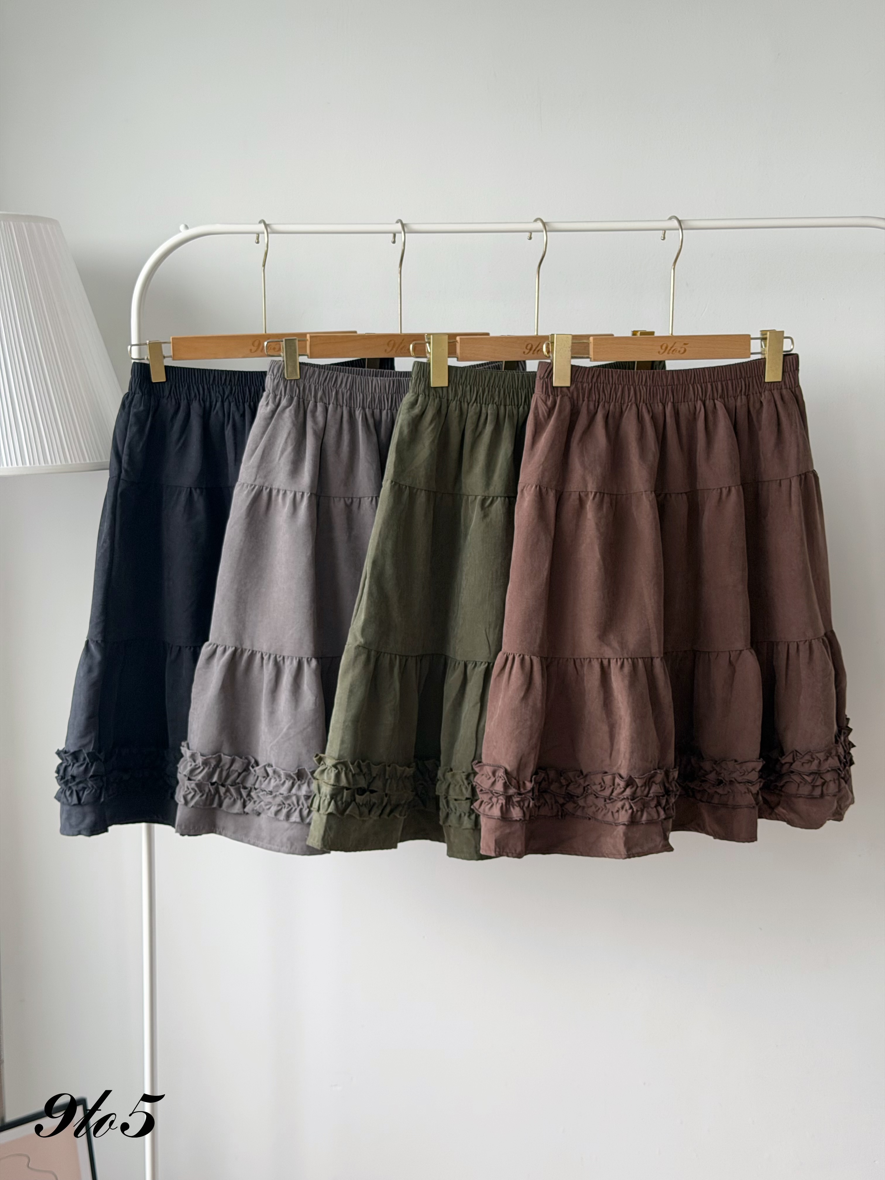 S2014 Midi Ruffle Layered Skirt - 4 Colors 