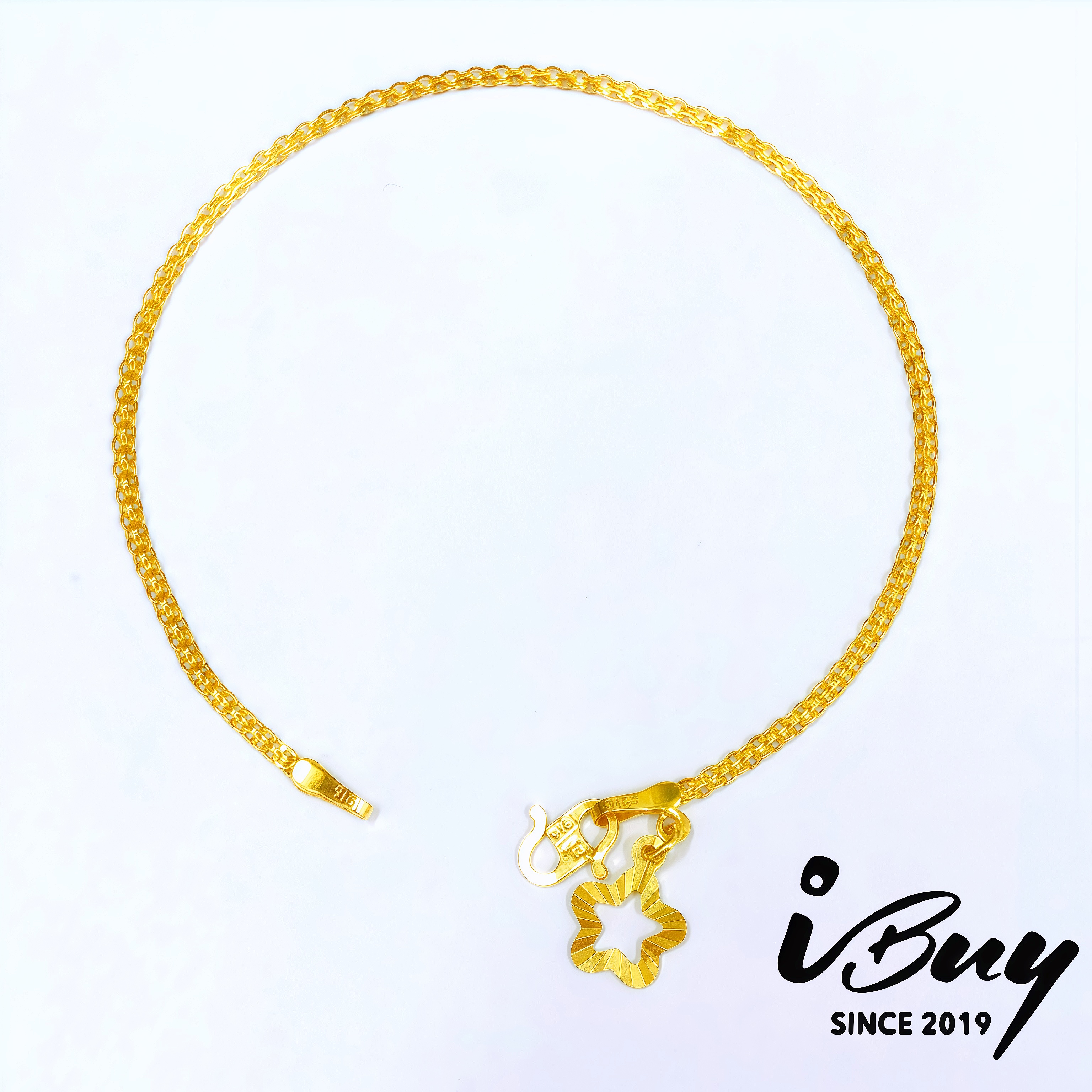 916 GOLD MILAN 2 LINE BRACELET 916 金 米兰双行手链
