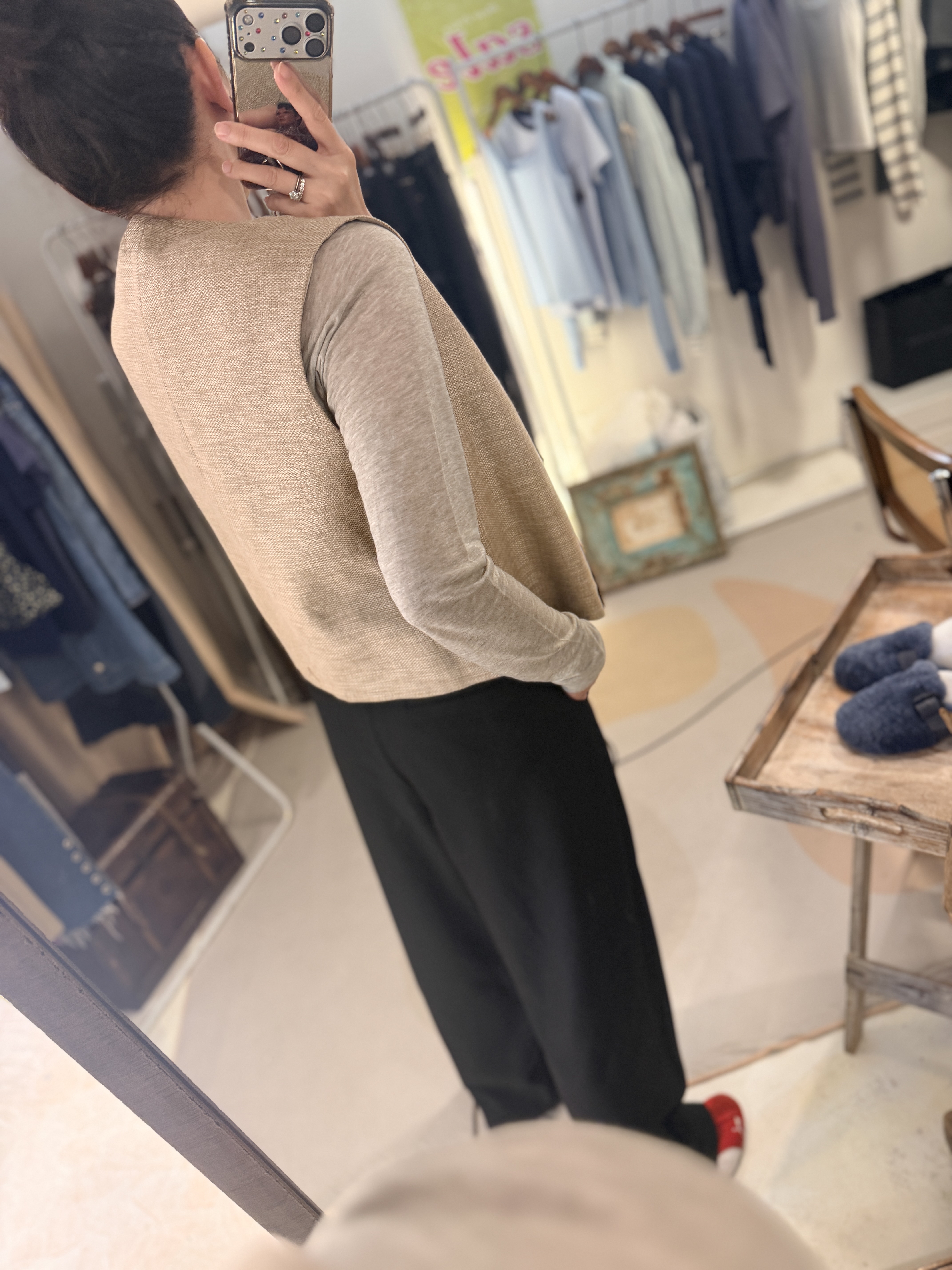 Vintage PU vest jacket