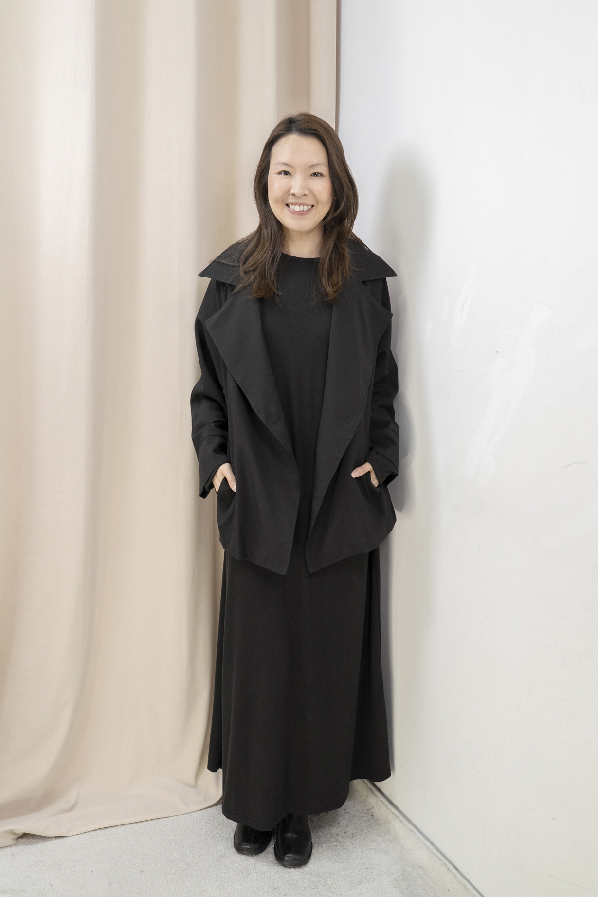 推薦！Smart Causal 必備大翻領西外（黑色）