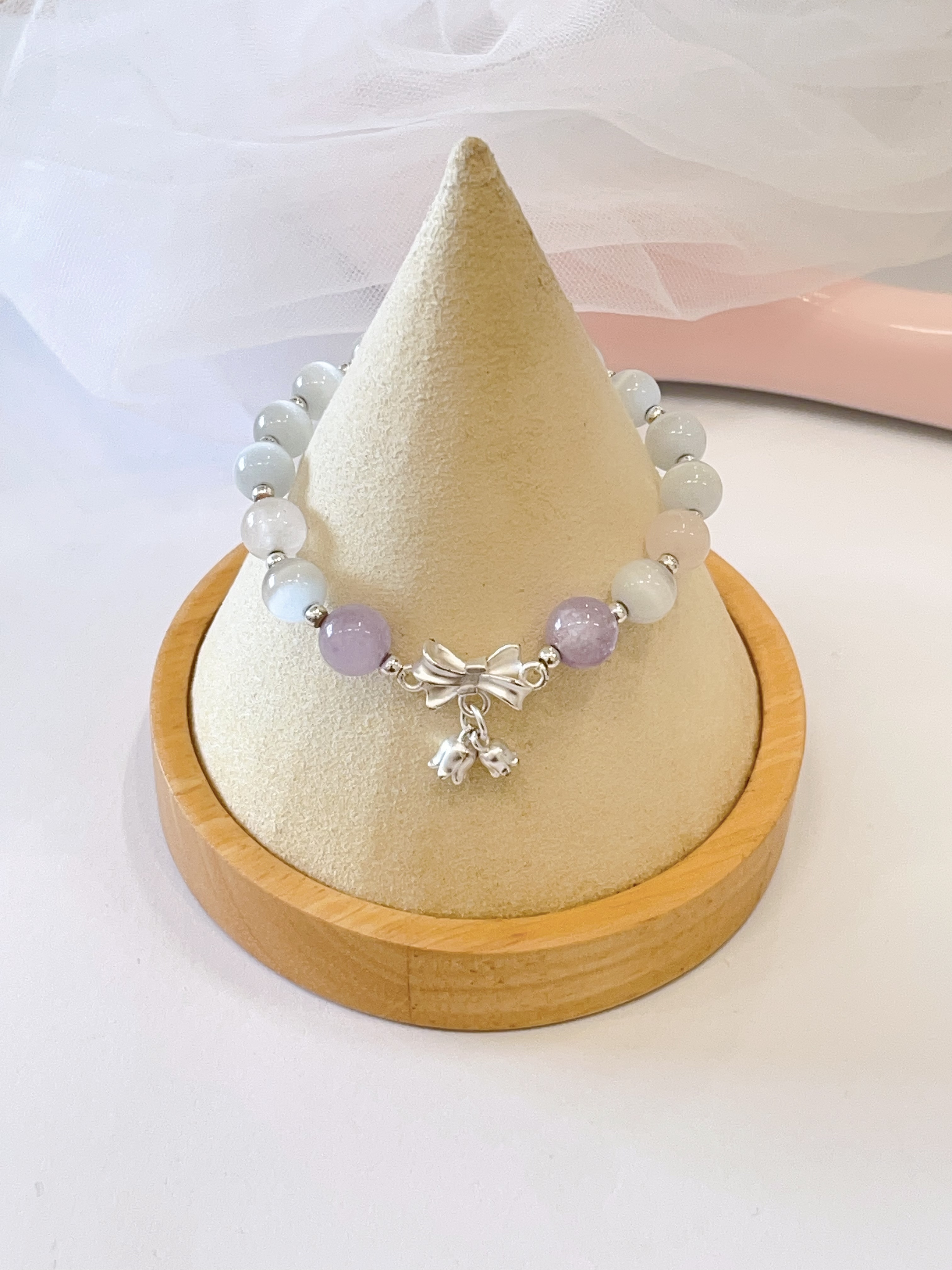 🌸 猫眼石 × 粉水晶 × 紫水晶手串 Cat’s Eye Stone, Rose Quartz & Amethyst