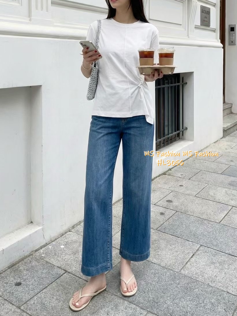 HL3056 韓國🌼Howluk全橡筋腰闊筒牛