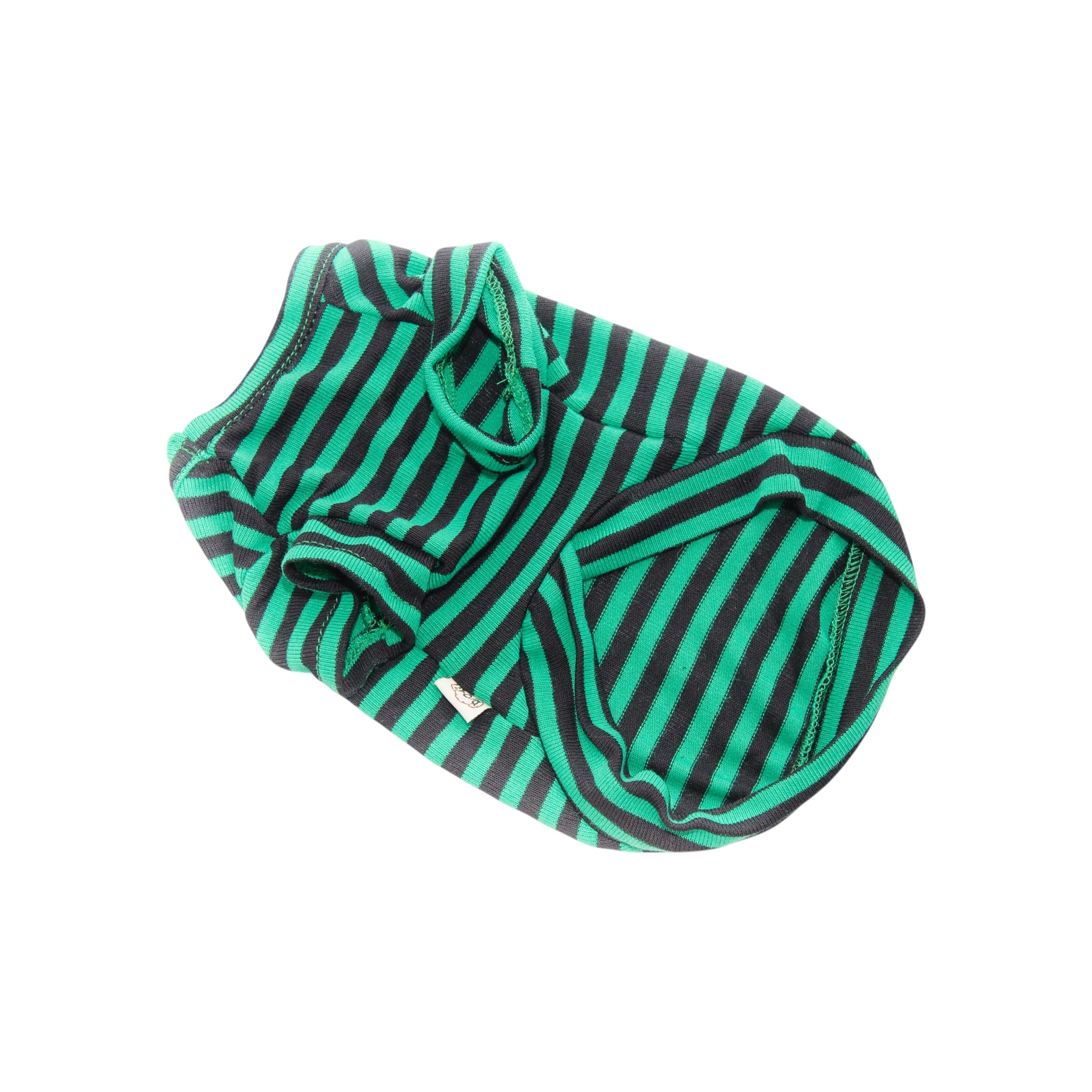 S585GN 條子有袖TEE(綠色) TEE with striped sleeves (green)