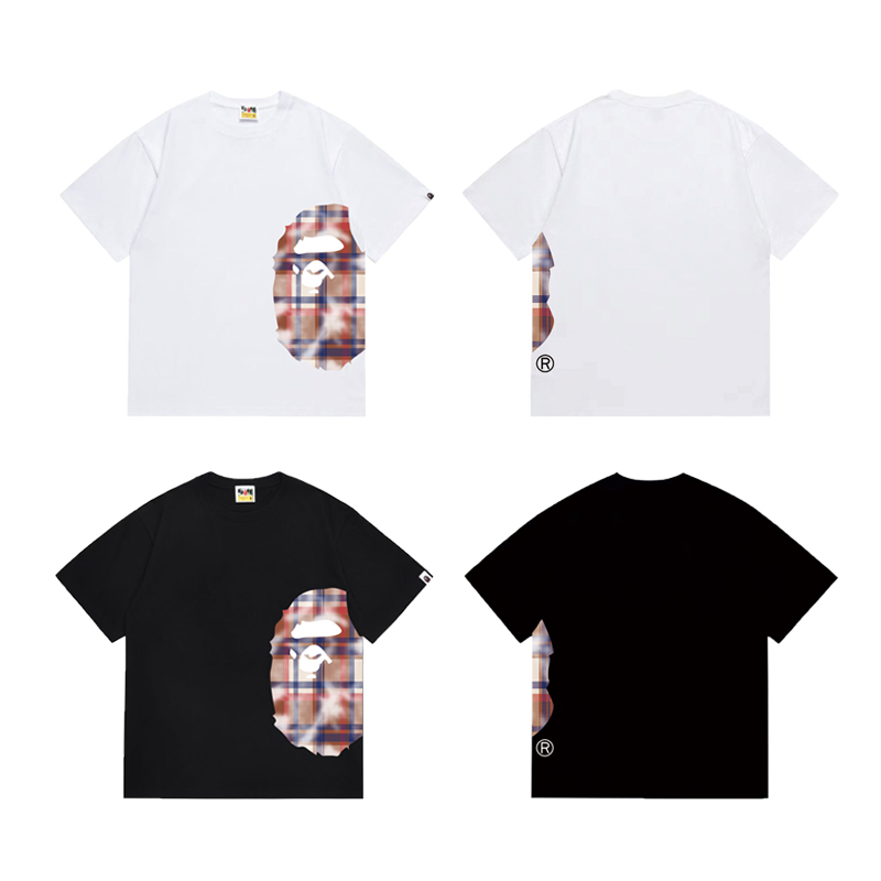 Bape Check Big Ape Head Tee