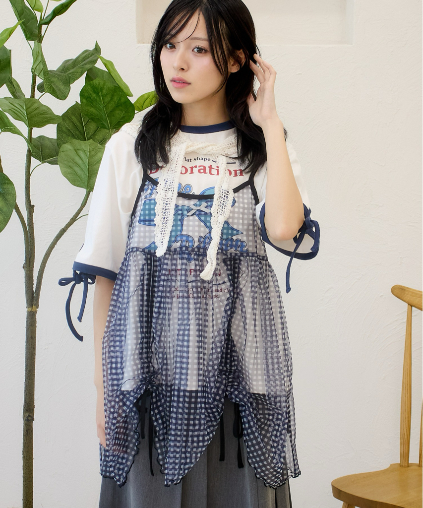 抽繩蝴蝶結吊帶【JOT005】