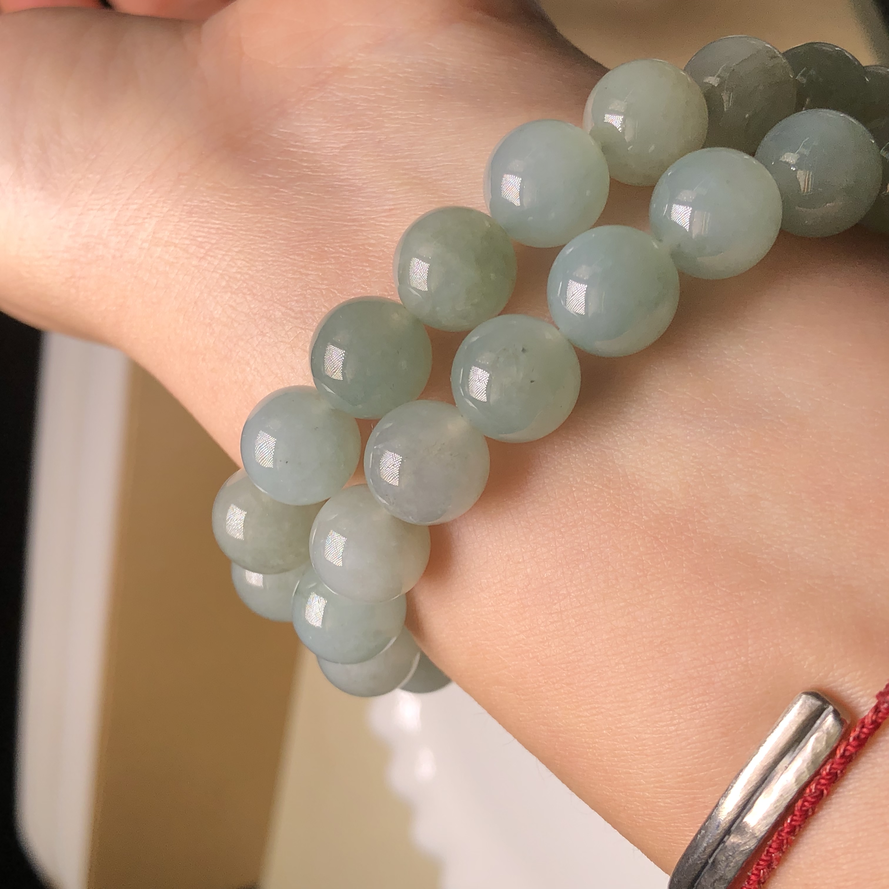 油青翡翠手串10mm