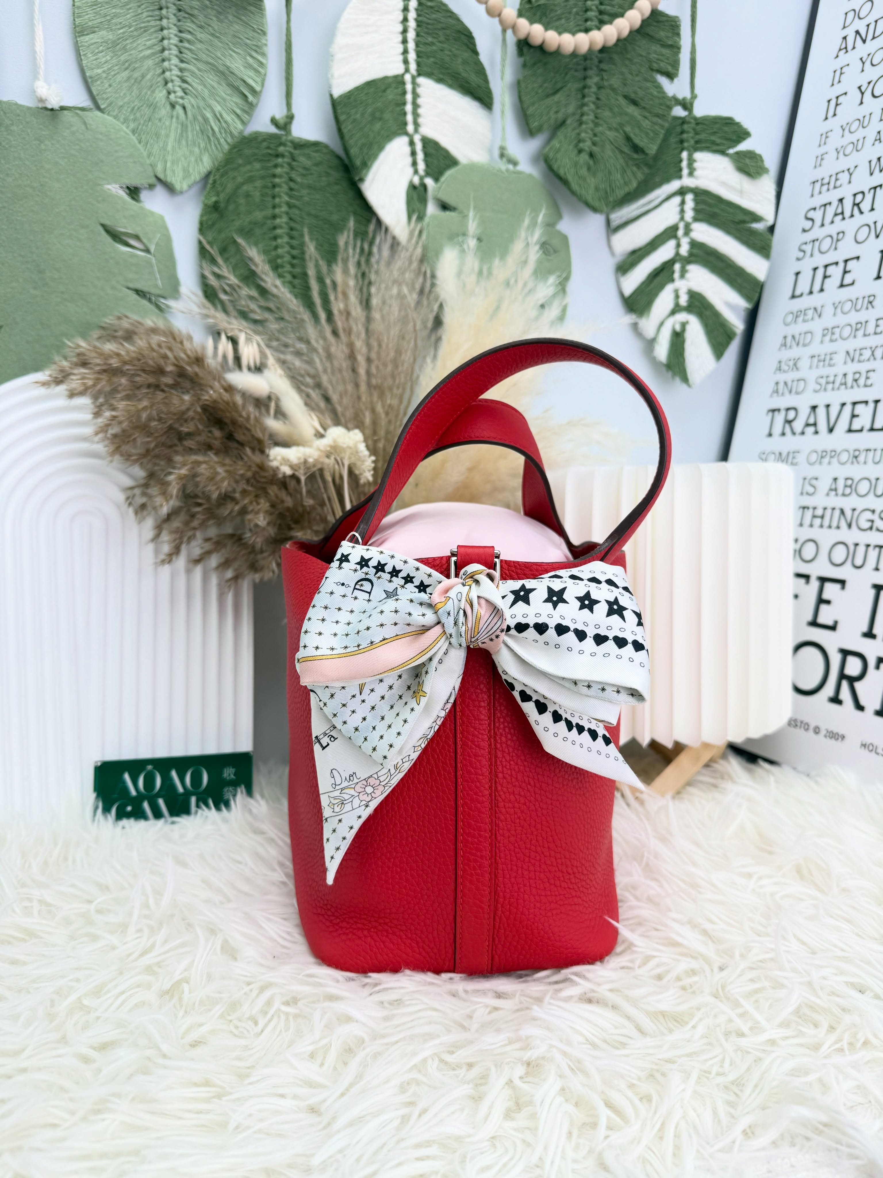 Dior👜 PRE OWNED 🛍️塔羅牌星星 占卜女神 twilly / 束發帶