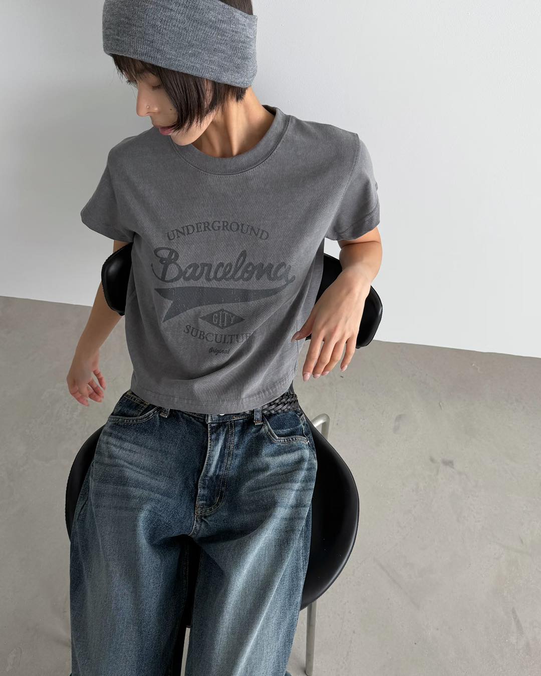 簡單易襯短身Tee 